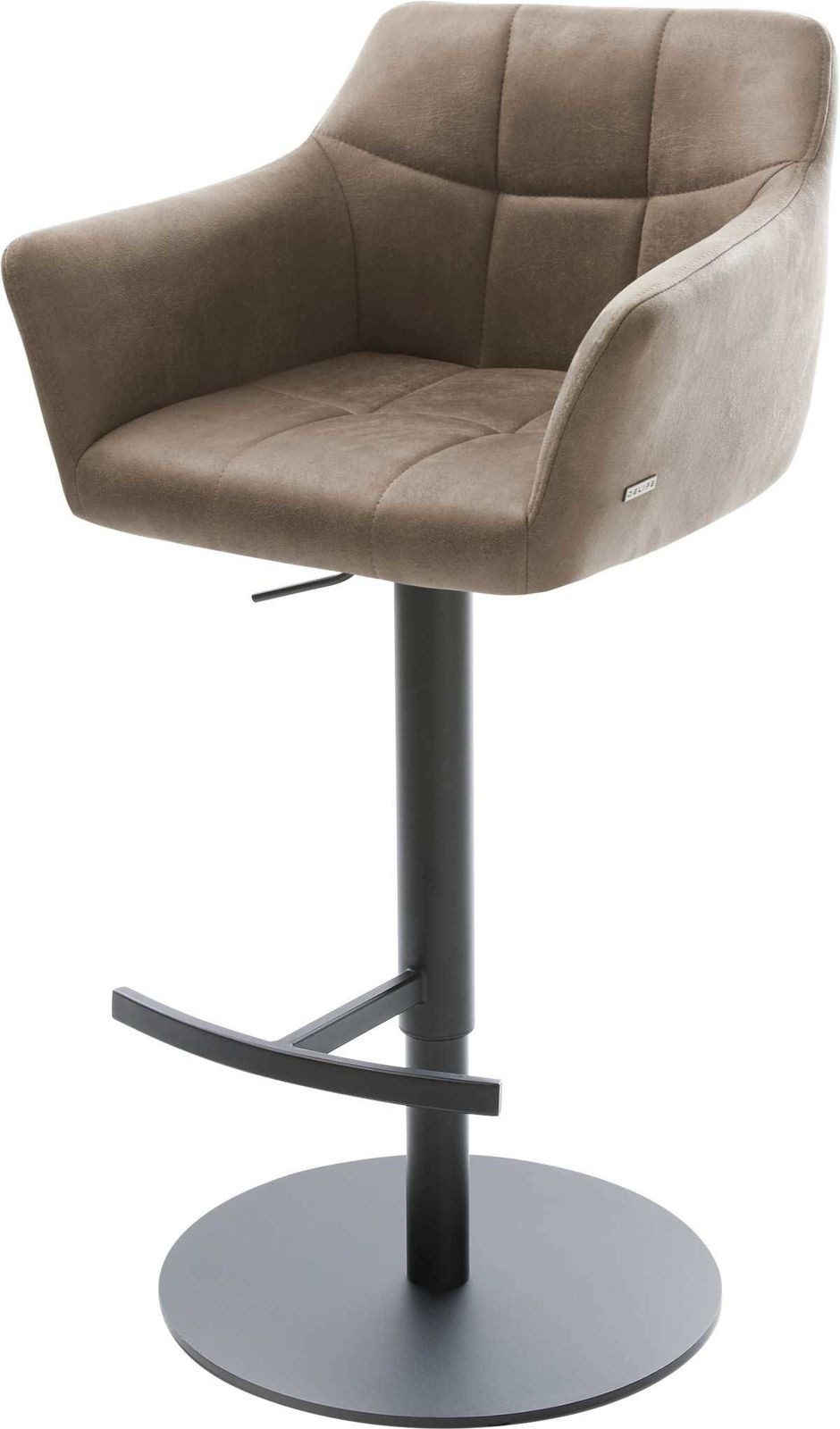 DELIFE Barhocker Yulo-Flex, Drehfuß höhenverstellbar Metall Vintage Taupe günstig online kaufen