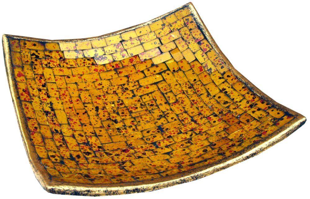 Guru-Shop Dekoschale Eckige Mosaikschale, Untersetzer, Dekoschale,..