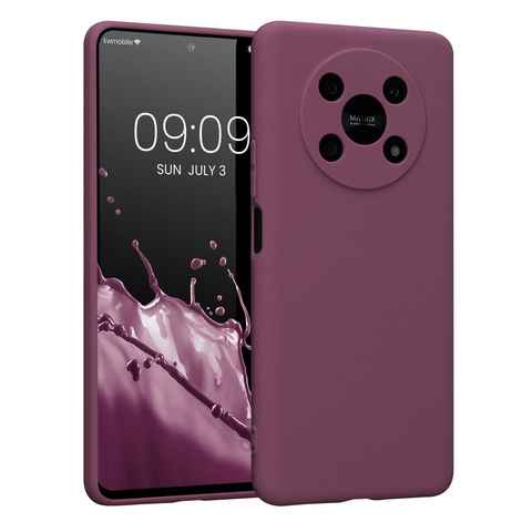 kwmobile Handyhülle Hülle für Honor Magic4 Lite (5G), Backcover Silikon - Soft Handyhülle - Handy Case in Bordeaux Violett