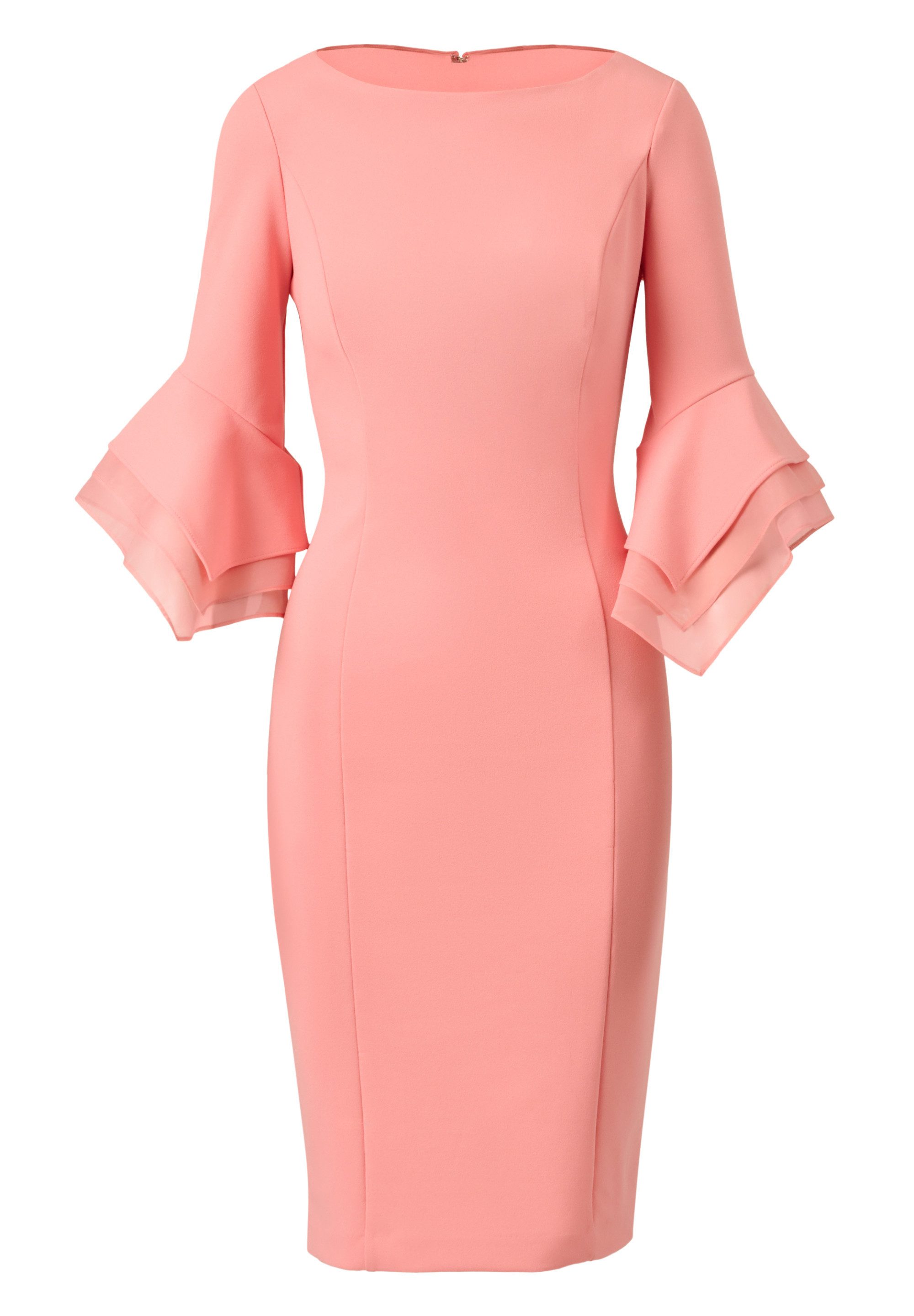Adrianna Papell Abendkleid Knit Crepe Tiered Sleeve Dress Zeitlos, 3/4 Ärme günstig online kaufen