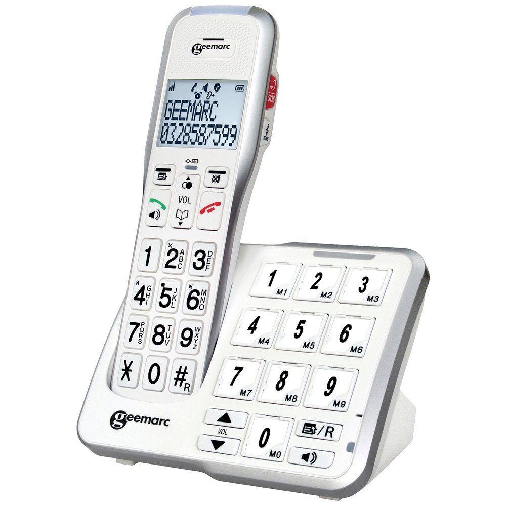 Geemarc Geemarc AMPLIDECT 595-2 PHOTO Schnurloses Seniorentelefon Anrufbeantwo Seniorentelefon