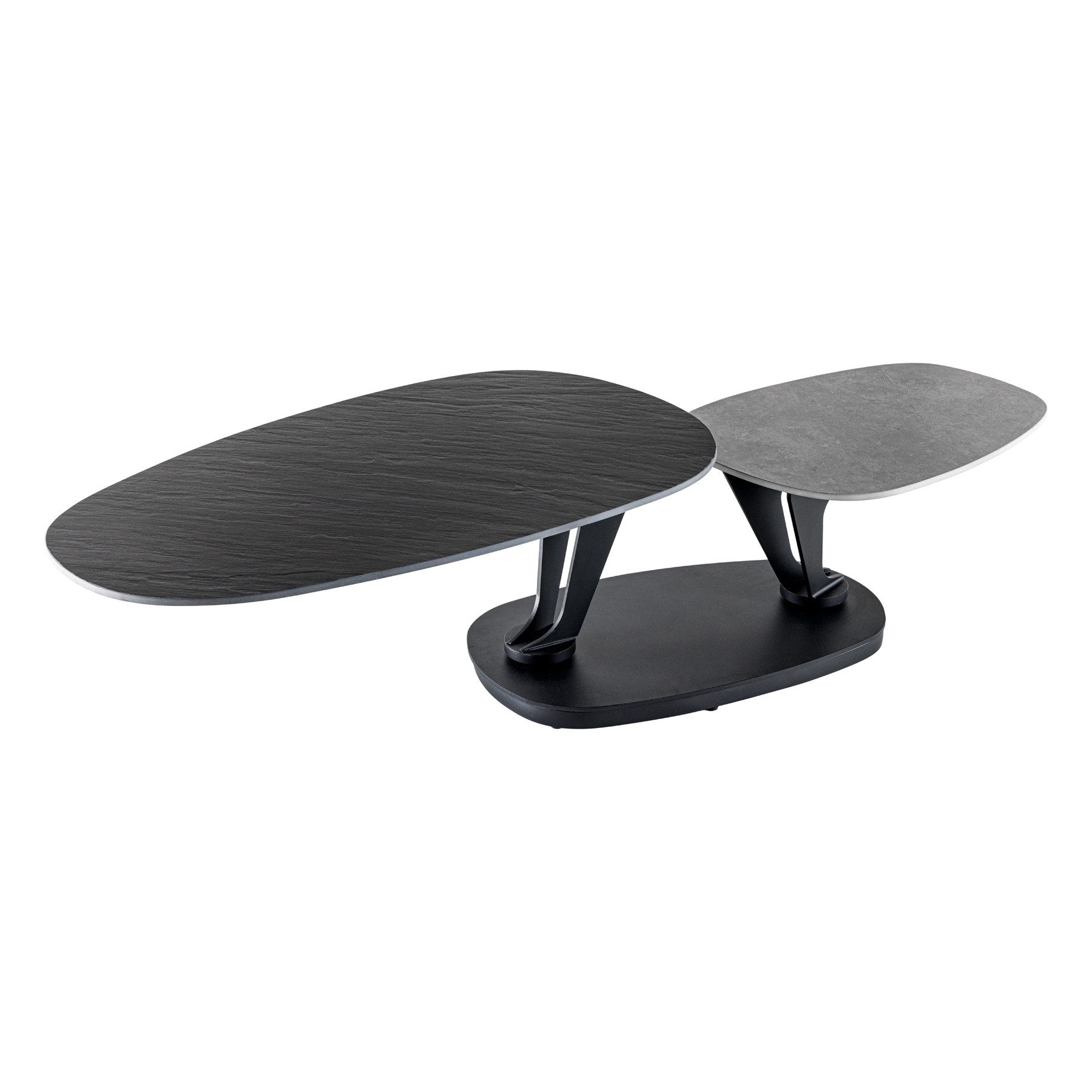 riess-ambiente Couchtisch MOVEMENT schwarz grau · runder Keramik-Beistellti günstig online kaufen