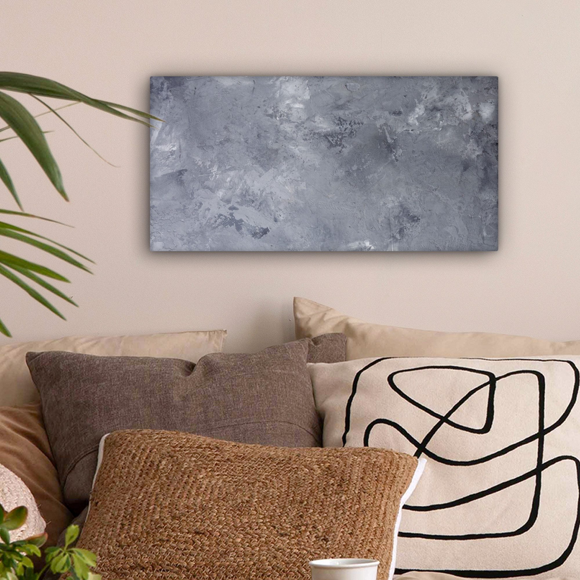 OneMillionCanvasses® Leinwandbild Panorama Schiefer - Beton günstig online kaufen