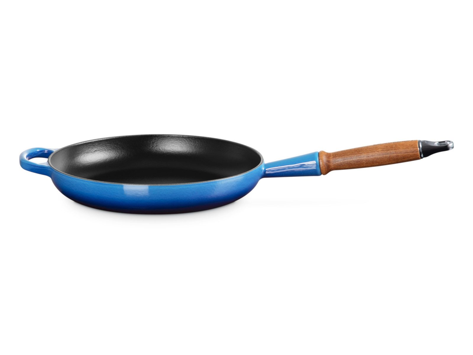 LE CREUSET Bratpfanne Brat- und Servierpfanne Signature mit Holzgriff azure 26cm