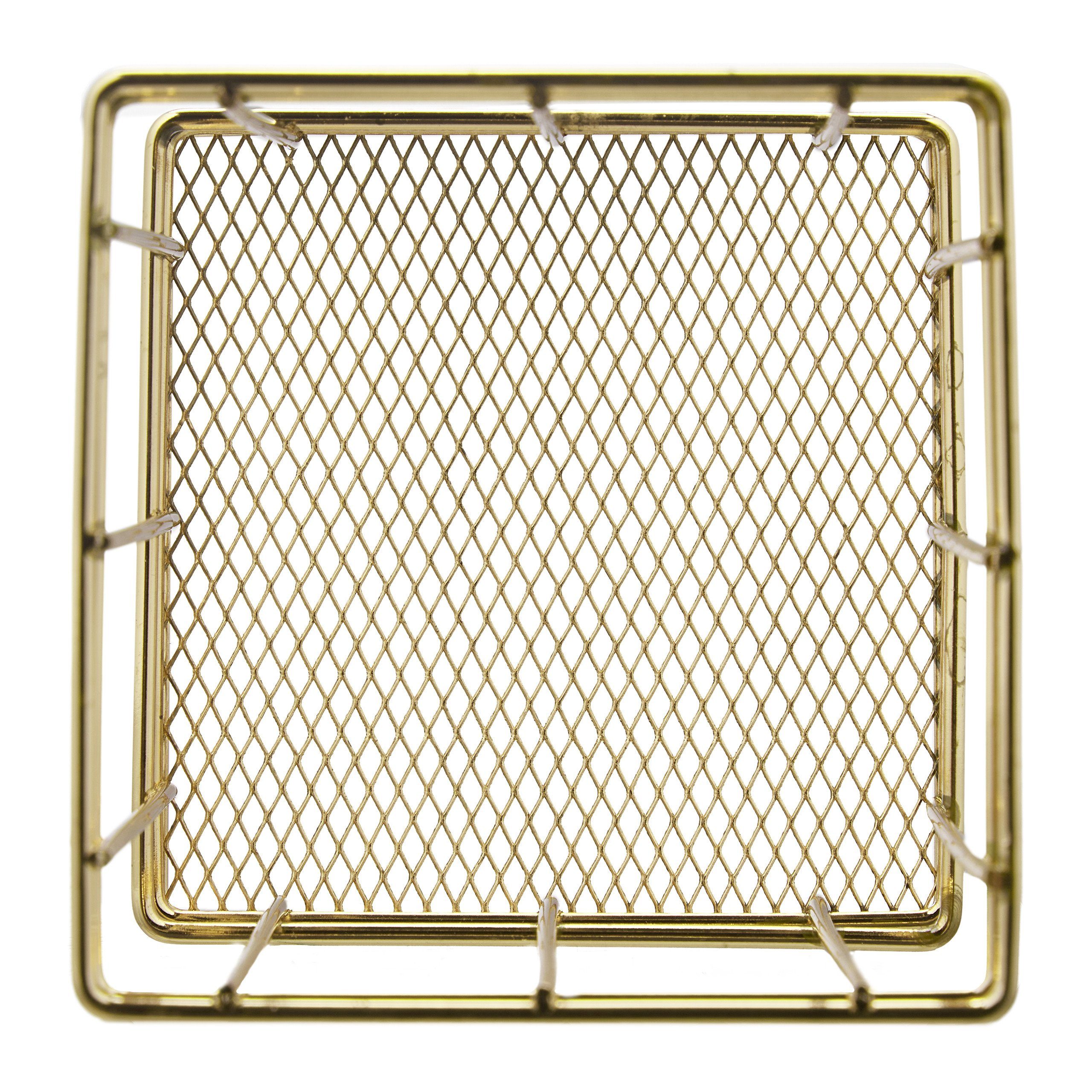 relaxdays Organizer 4 x Stiftehalter eckig gold