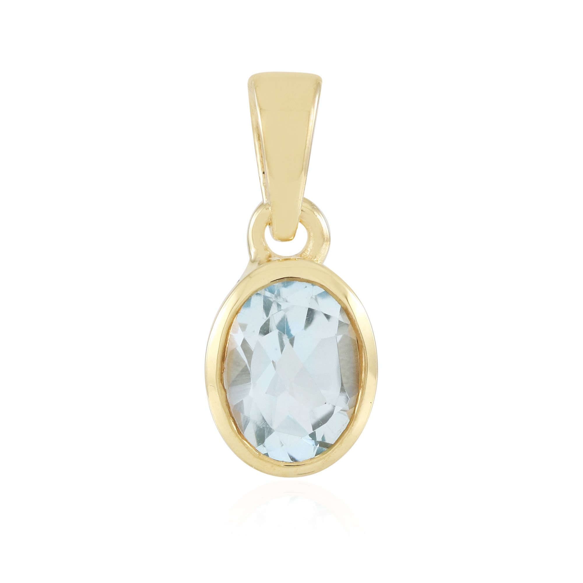 Cavill Kettenanhänger Cavill Anhänger mit 0,86 ct himmelblauem Topas, vergoldet, 925 Silber (1-tlg)