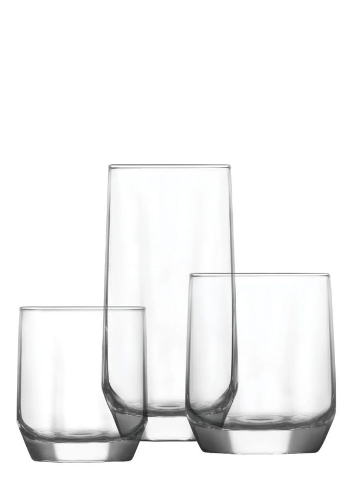 Hermia Concept Glas 18-teiliges Trinkgläser-Set für 6 Personen Gläserset