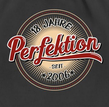 Shirtracer Turnbeutel Achtzehn Jahre Perfektion seit 2006, 18. Geburtstag
