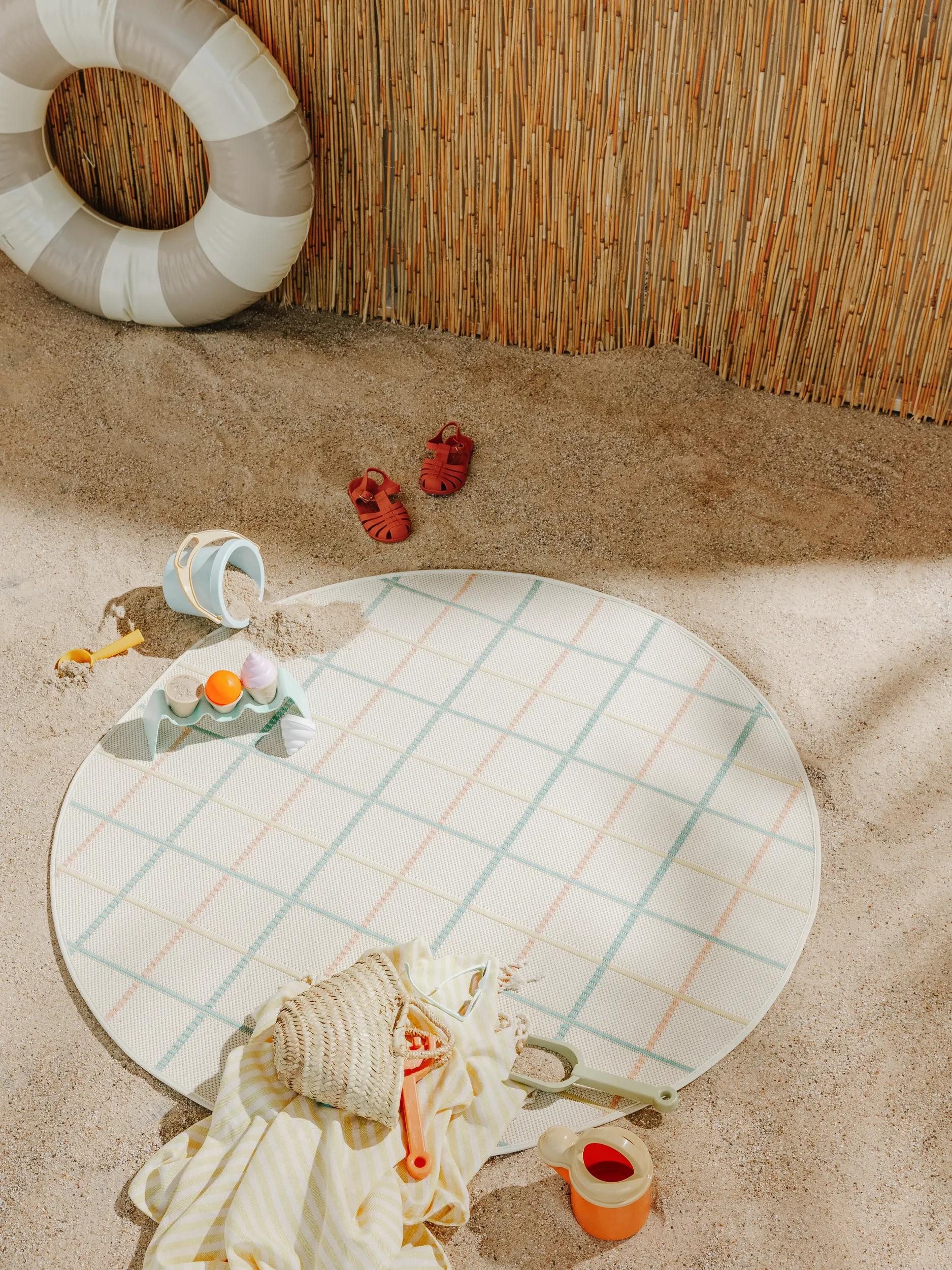 benuta Outdoorteppich Sunny, rund, Höhe: 5 mm, Kunstfaser, Berber, Ethno-Style, Wohnzimmer