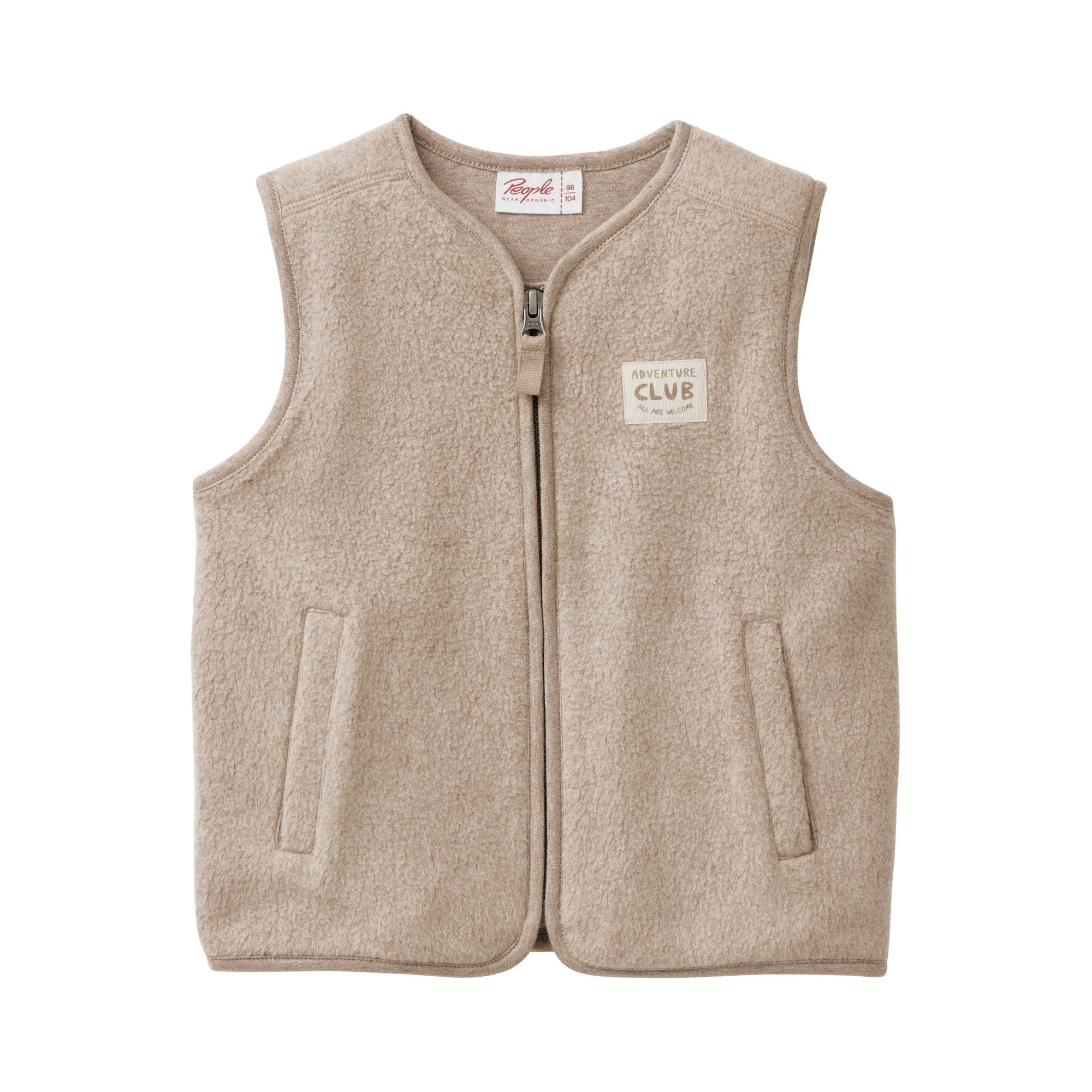 People Wear Organic Fleeceweste beige mélange GOTS zertifiziert