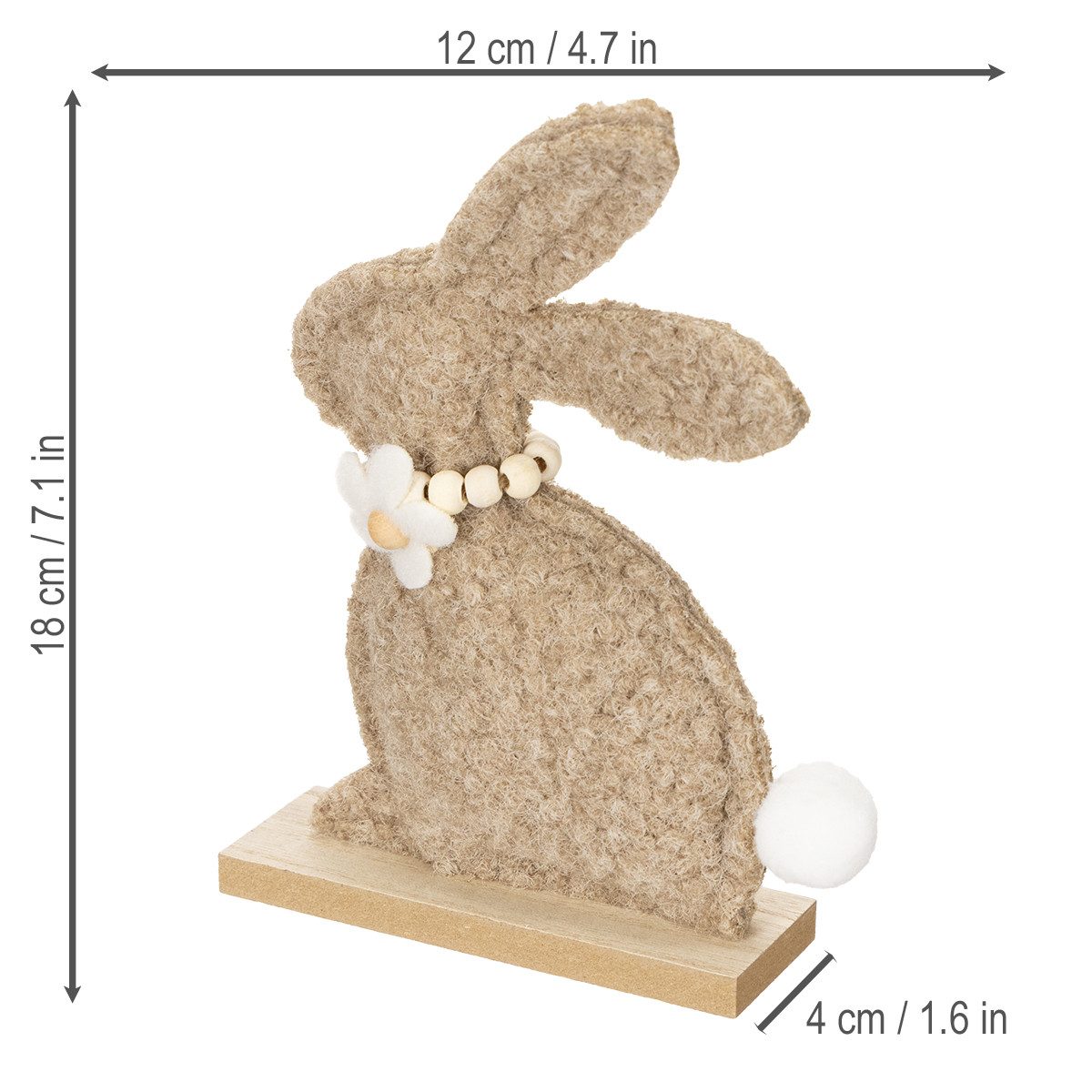 Florists Products Osterhase Frühlingshase Plüschfigur Dekoidee für Ostern Wohnzimmer, 6 Stück