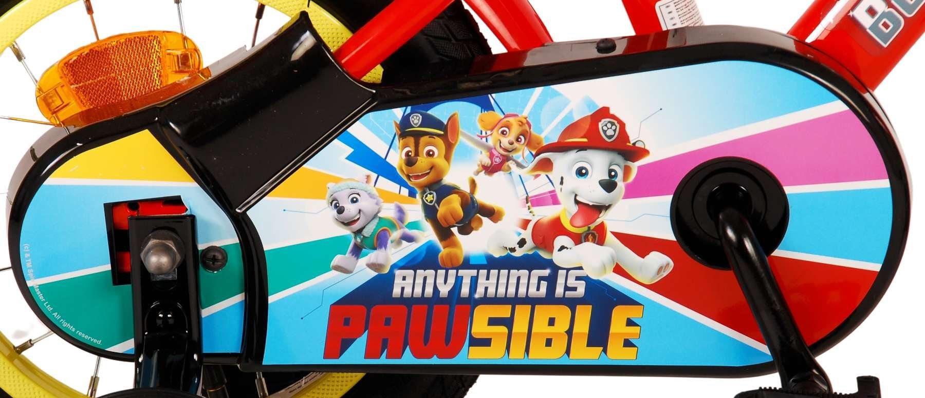 PAW PATROL Kinderfahrrad Jungen - Rot / Blau - verschiedene Größen - 85% zusammengebaut, bis 60 kg, Rücktrittbremse, Lenkerhöhe einstellbar, Luftbereifung