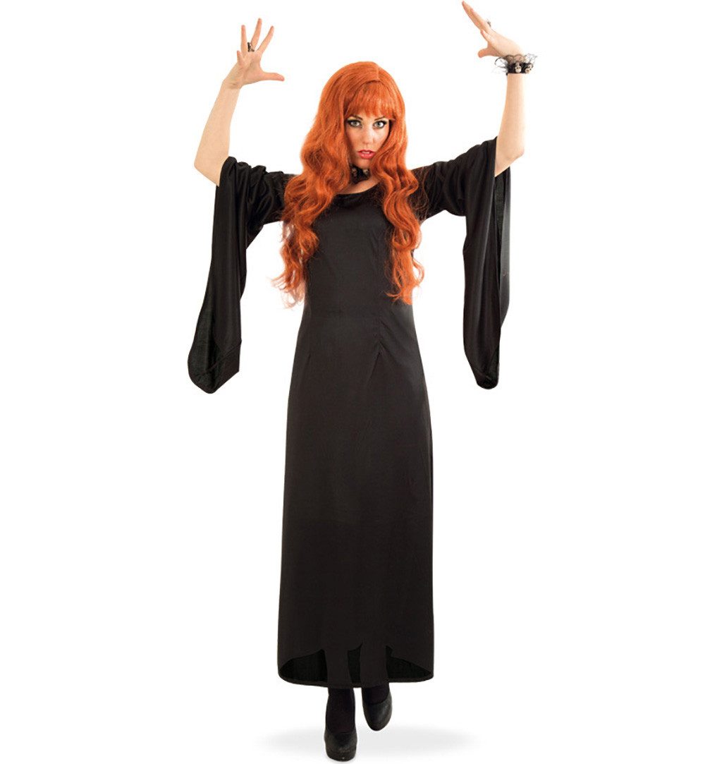 Fries Vampir-Kostüm Mortina Vampirin Hexen Kleid Schwarz Halloween Karneval Fasching Party