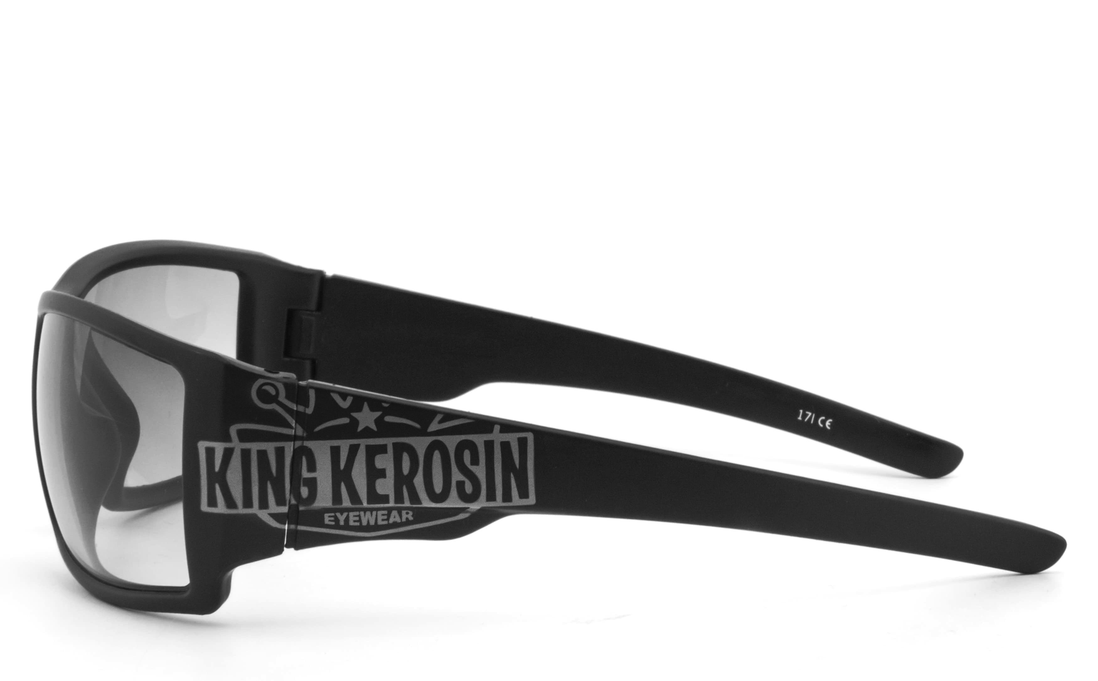 KingKerosin Motorradbrille KK220, Steinschlagbeständig durch Kunststoff-Sicherheitsglas