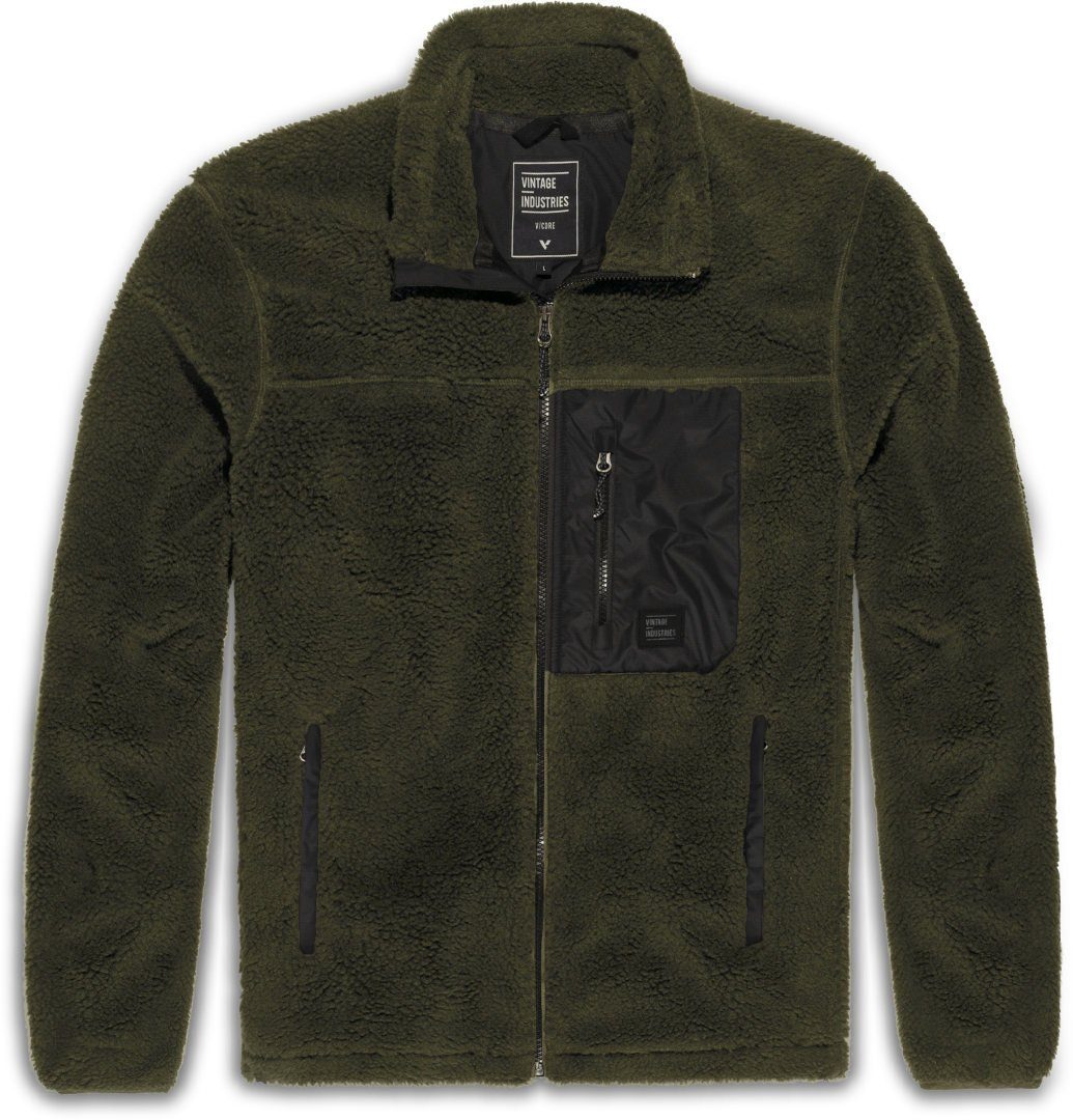 Vintage Industries Motorradjacke Kodi Sherpa Fleece Jacke