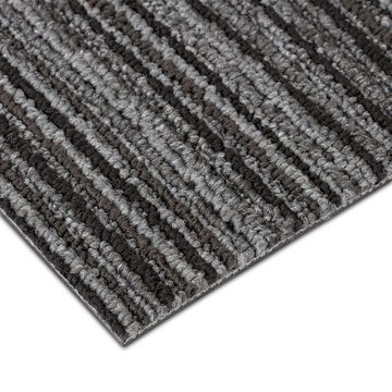 Teppichfliese Teppichdielen Birch, Diele, 100x25 cm, gestreift, Karat, rechteckig, Höhe: 5 mm, Selbstliegend, In Kombination mit Fußbodenheizungen nutzbar