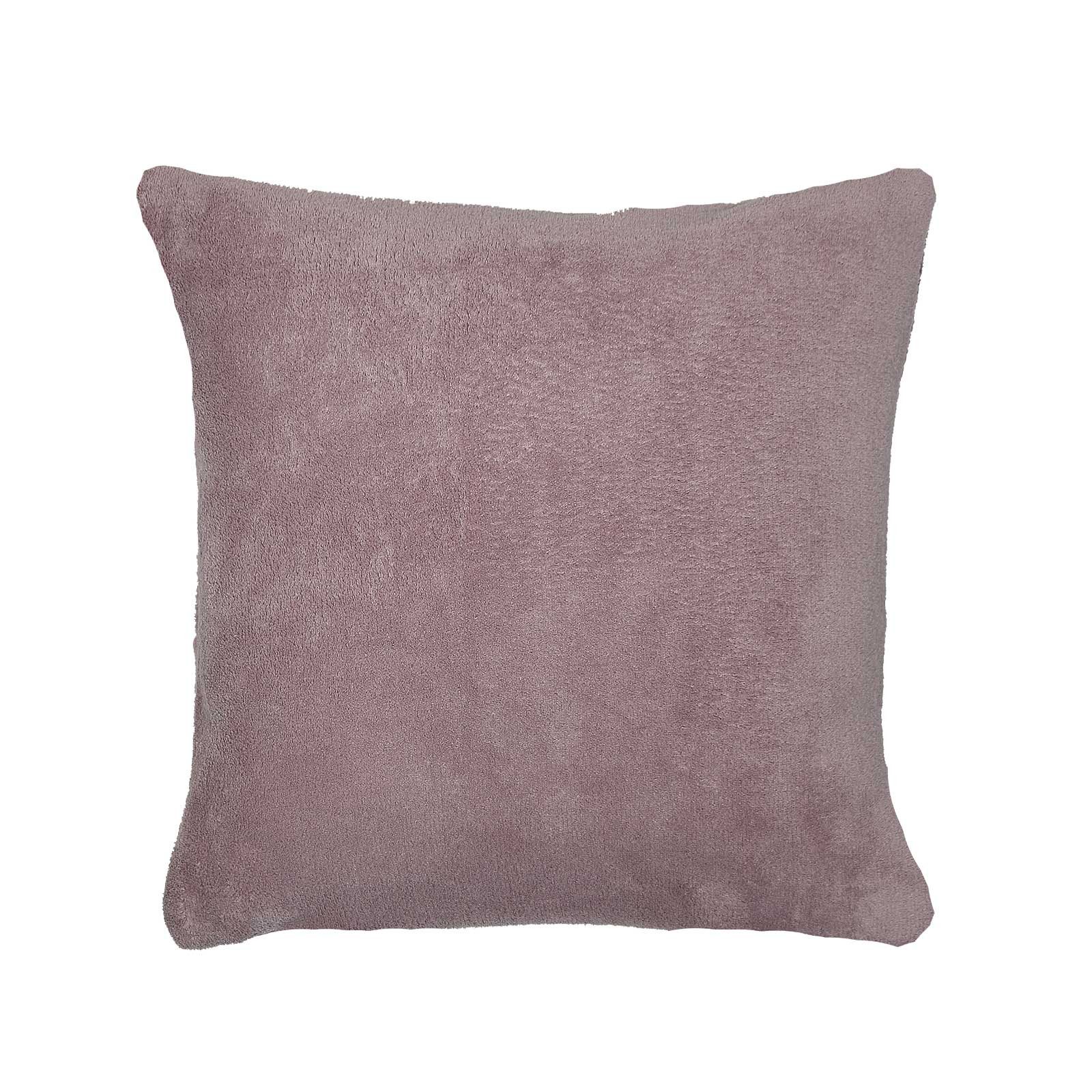Casa Colori Kissenbezug Fleece 40x40 cm Plüsch Flausch Microfaser uni - superweich soft, (1 Stück), mit Reißverschluss