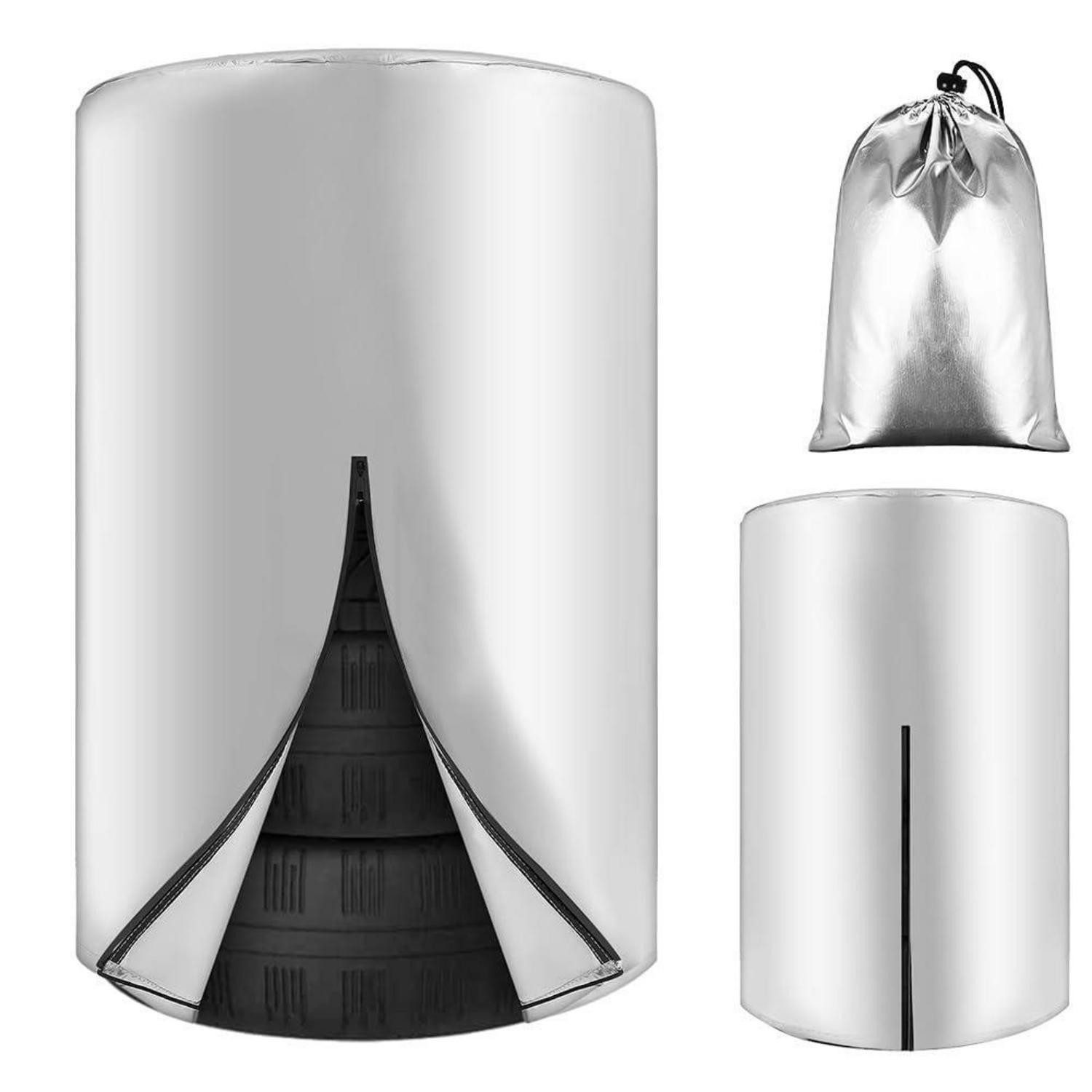 LuxusKollektion Reifentasche Reifentasche 4 Reifen 120x85cm Wasserdicht Staubdicht 210D Silber