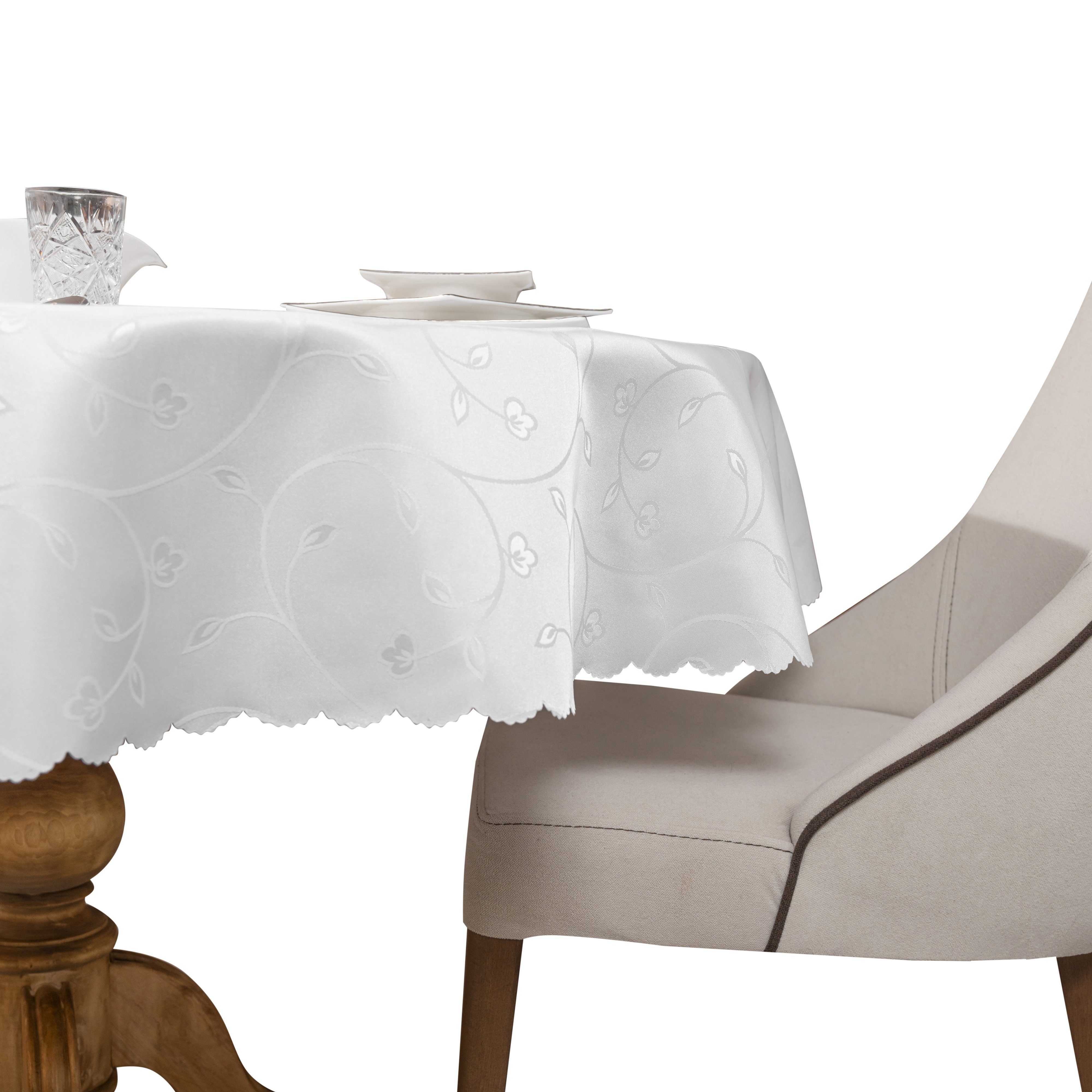 - weiß Wasserabweisend Abwaschbar Table - Grau Cloth) Simurq Tischdecken Pflegeleicht Beige (Tischdecke Tischdecke Tischdecke Lotuseffekt, Rund Tischtuch &