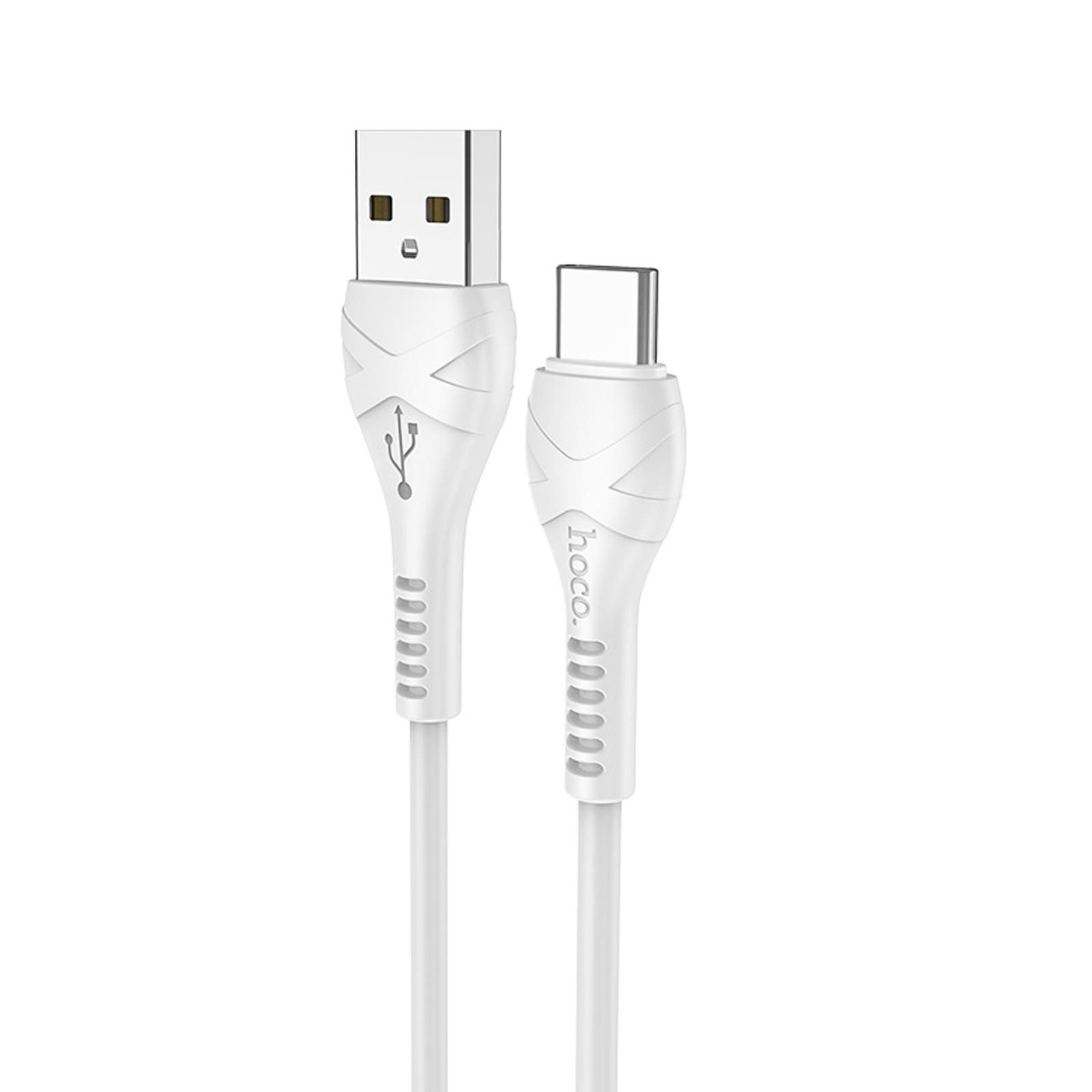 hoco. X37 USB Daten & Ladekabel bis zu 2.4A Ladestrom Smartphone-Kabel, USB-C, USB Typ A (100 cm), Hochwertiges Aufladekabel für Samsung, Huawei, Xiaomi uvm.
