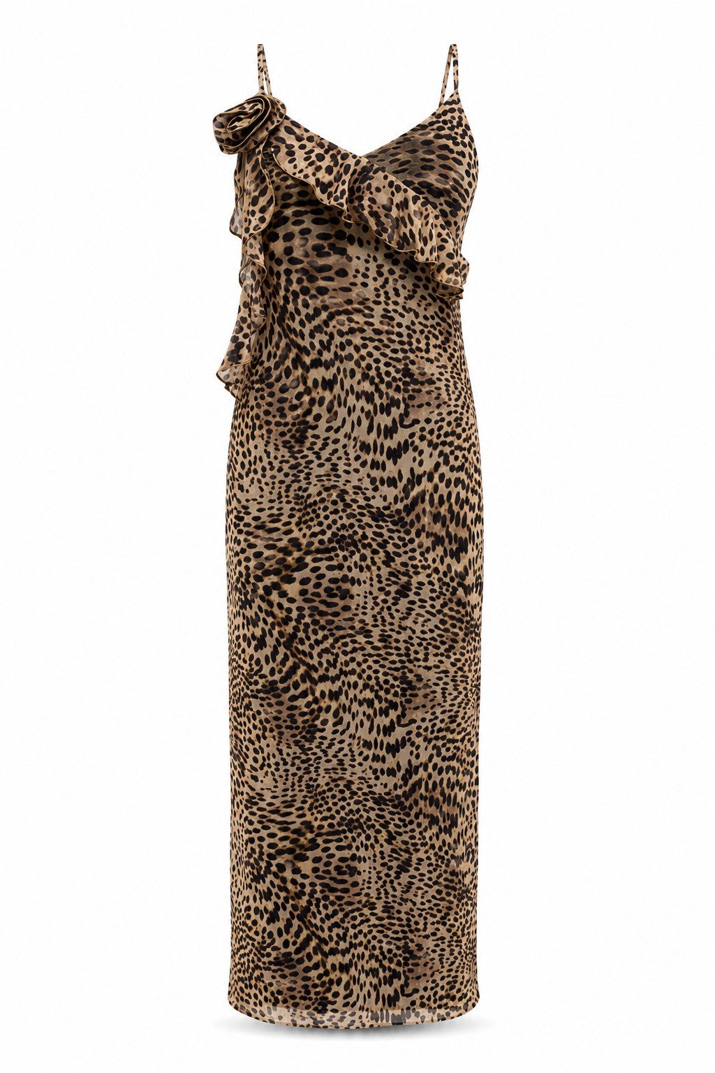 Gina Tricot Maxikleid Leopard maxi dress - Gemustertes Maxikleid - Damen Kleid