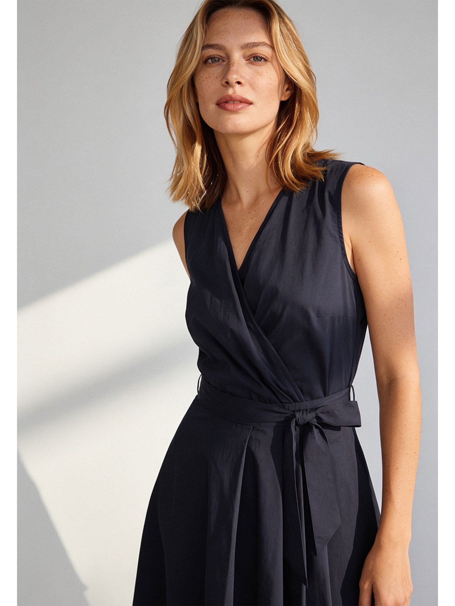 MORE&MORE Blusenkleid raffiniertes Midikleid, Wickeloptik