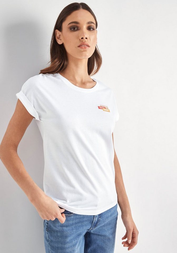 HECHTER PARIS T-Shirt mit dezenter Logostickerei auf der Brust