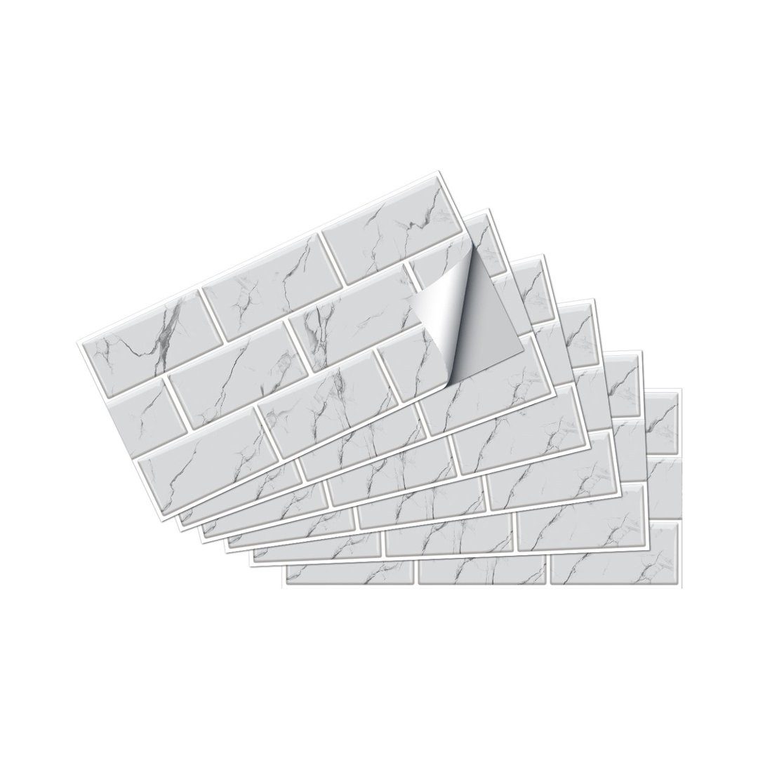 Zaewry Fliesenaufkleber Selbstklebende Fliesenaufkleber Klebefliesen Bad Küche 15x30 cm (12 St), Klebefolie Kueche Badezimmer Wand Fliesenwand Aufkleber