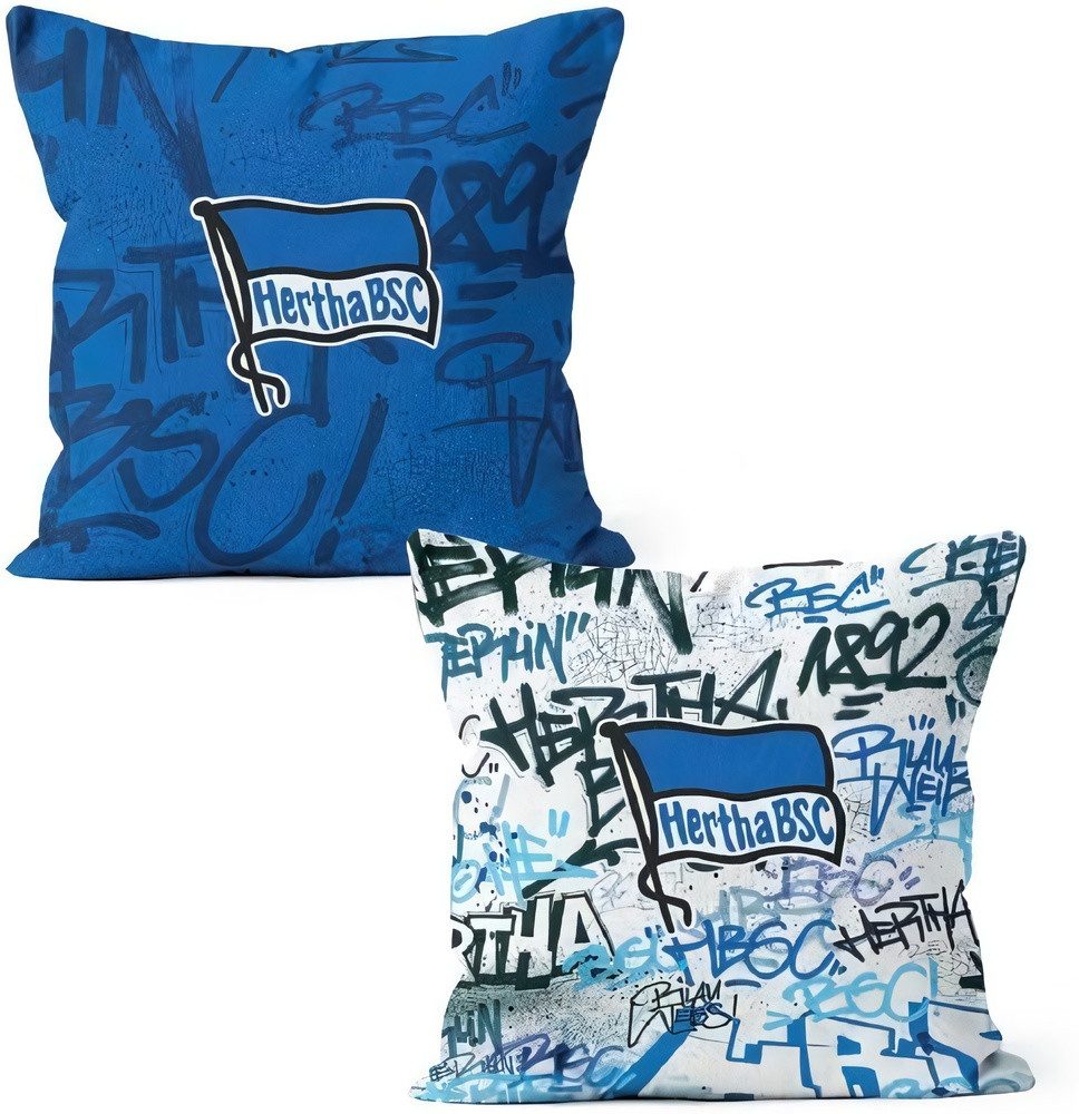 Hertha BSC Berlin Kopfkissen Kissen Graffiti günstig online kaufen