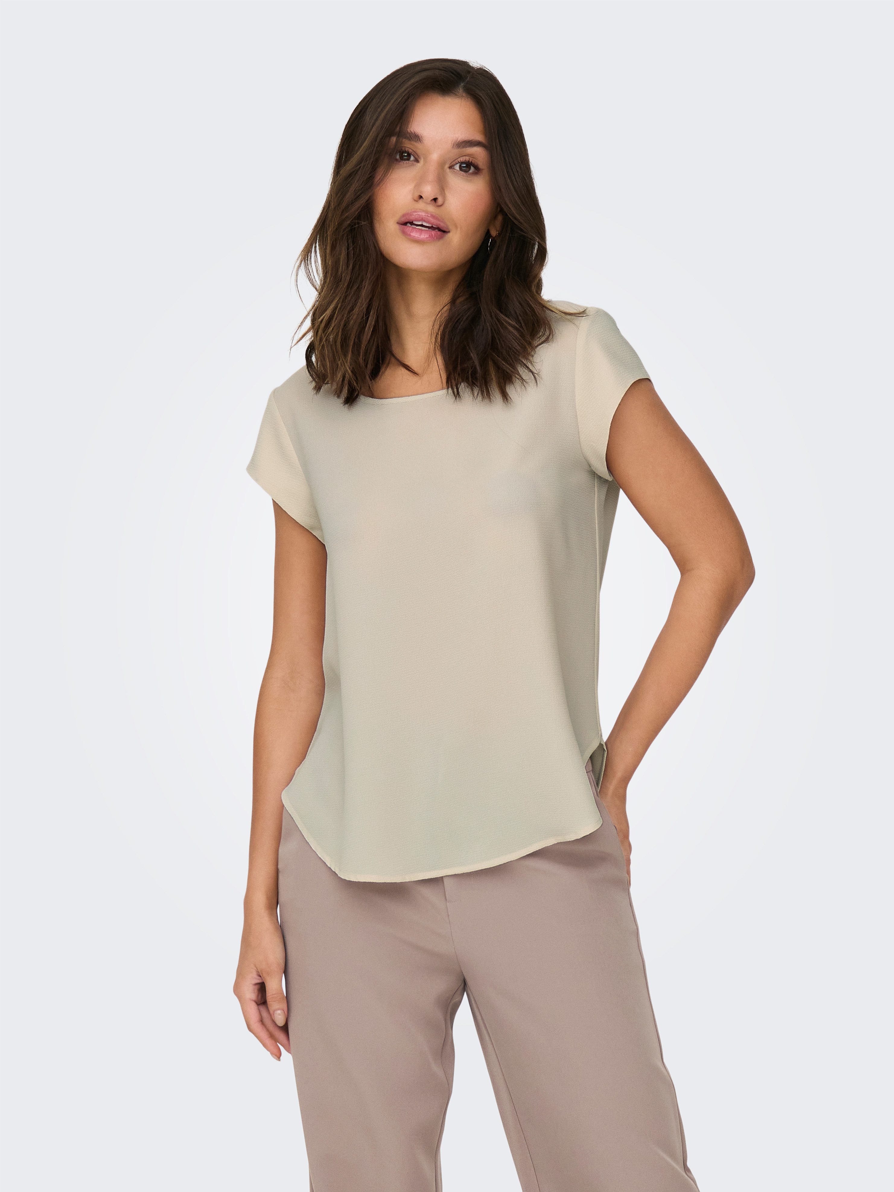 ONLY Kurzarmbluse ONLVIC S/S SOLID TOP günstig online kaufen