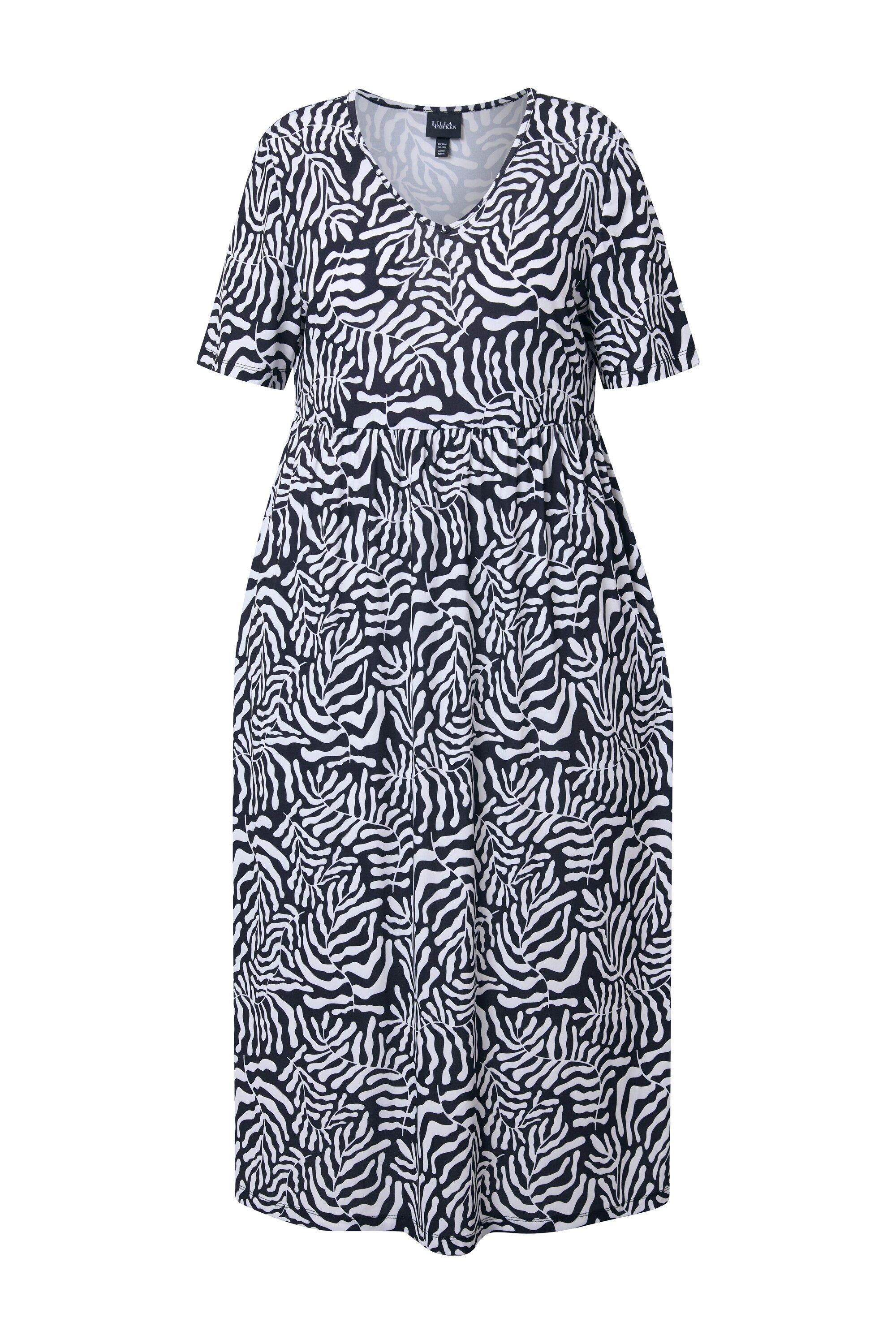 Ulla Popken Maxikleid Maxikleid A-Linie V-Ausschnitt günstig online kaufen