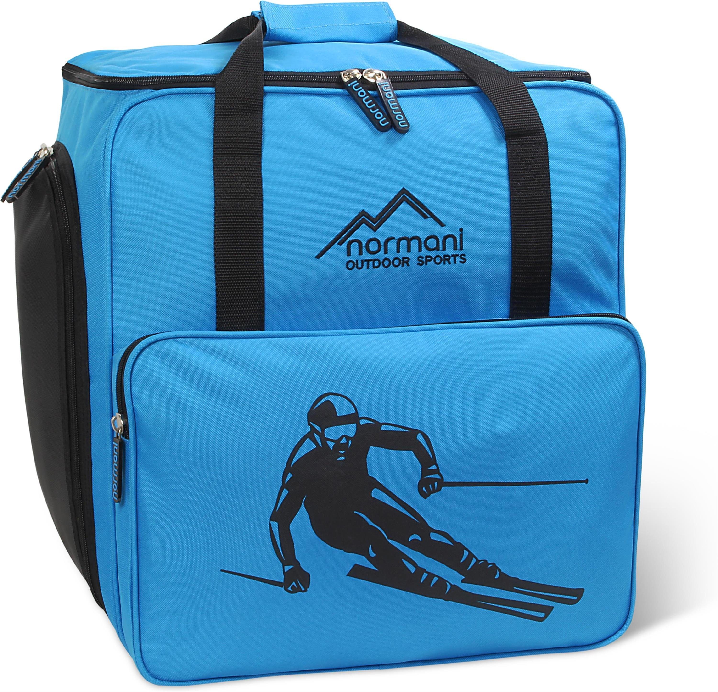 normani Sporttasche Blau Skitasche 1 und Kombiset Paar Skiset Ski, gepolsterte Stöcker Skischuhe Skischuhtasche, für Skitasche Skibag und Skisack