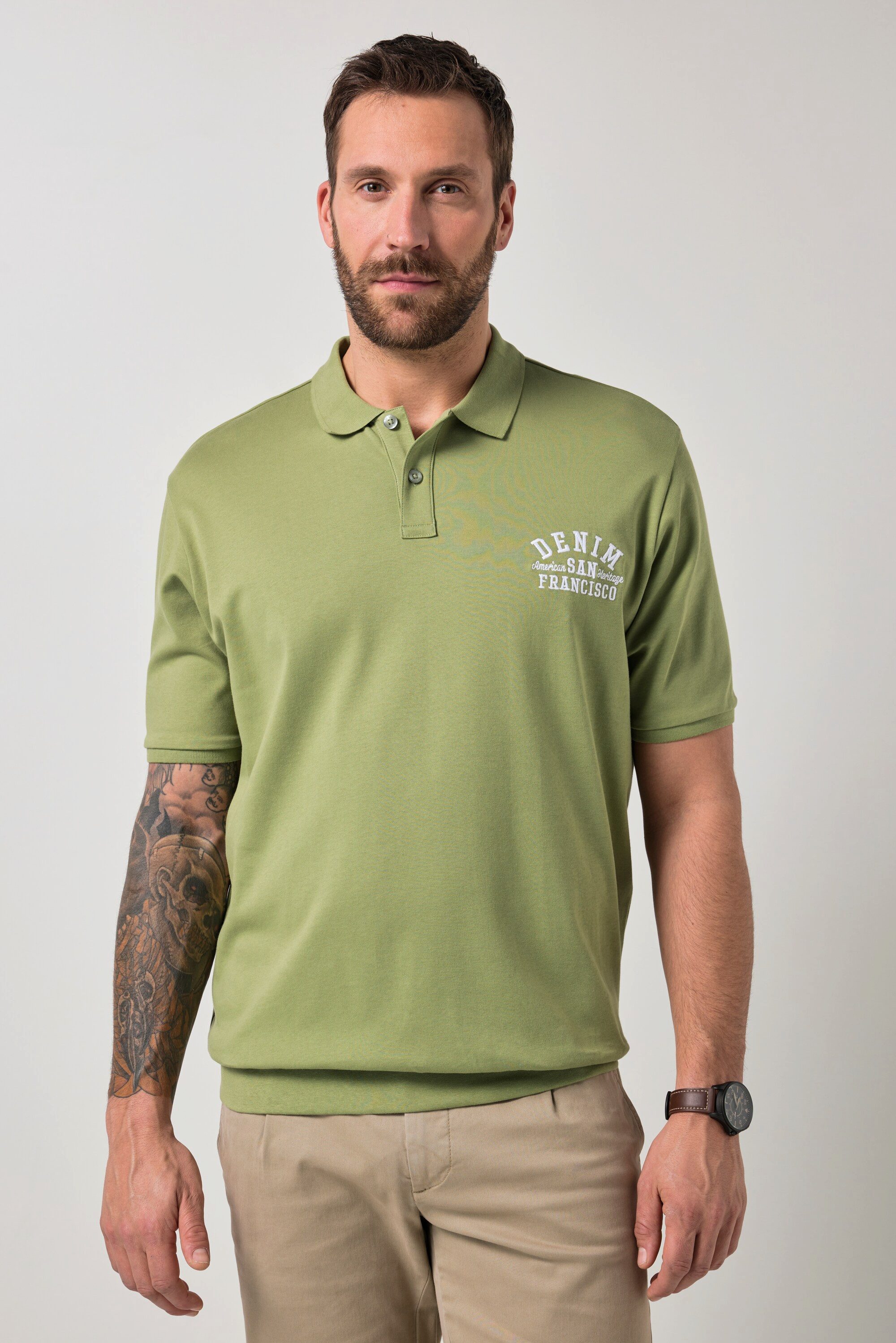 JP1880 Poloshirt Poloshirt Bauchfit Halbarm XXL bis 8 XL