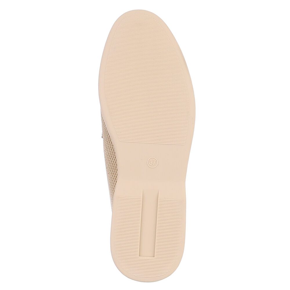 Ital-Design Elegante Loafers für Damen mit Komfort und stilvollem Design Slipper (91117134) Blockabsatz Mokassins in Beige