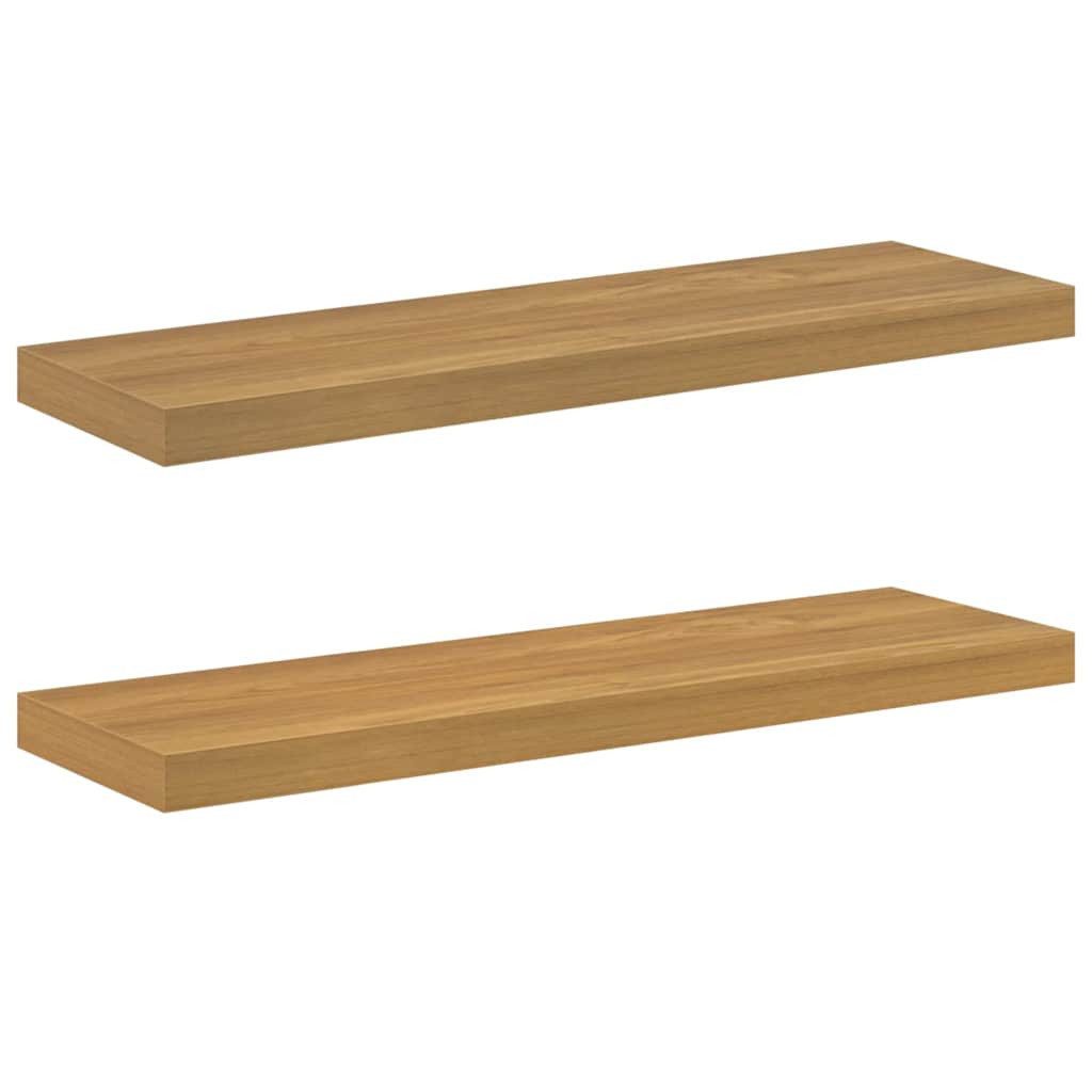 vidaXL Regal Wandregal 2 pcs Braun 90 x 23,5 x 4 cm Holzwerkstoff, 2-tlg. günstig online kaufen