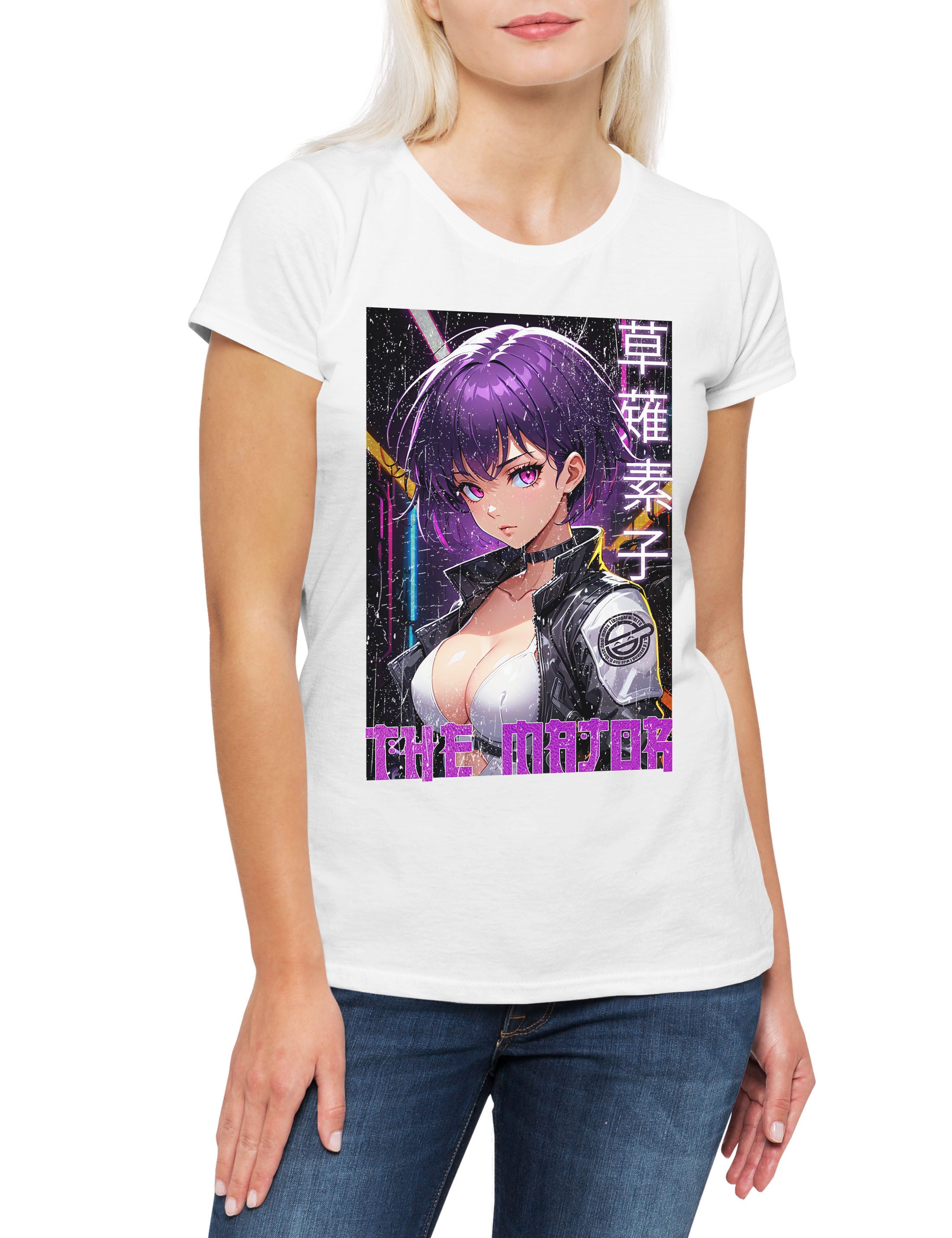Print-Shirt The Major Damen T-Shirt The Shell Koukaku In Kidoutai Ghost Batou