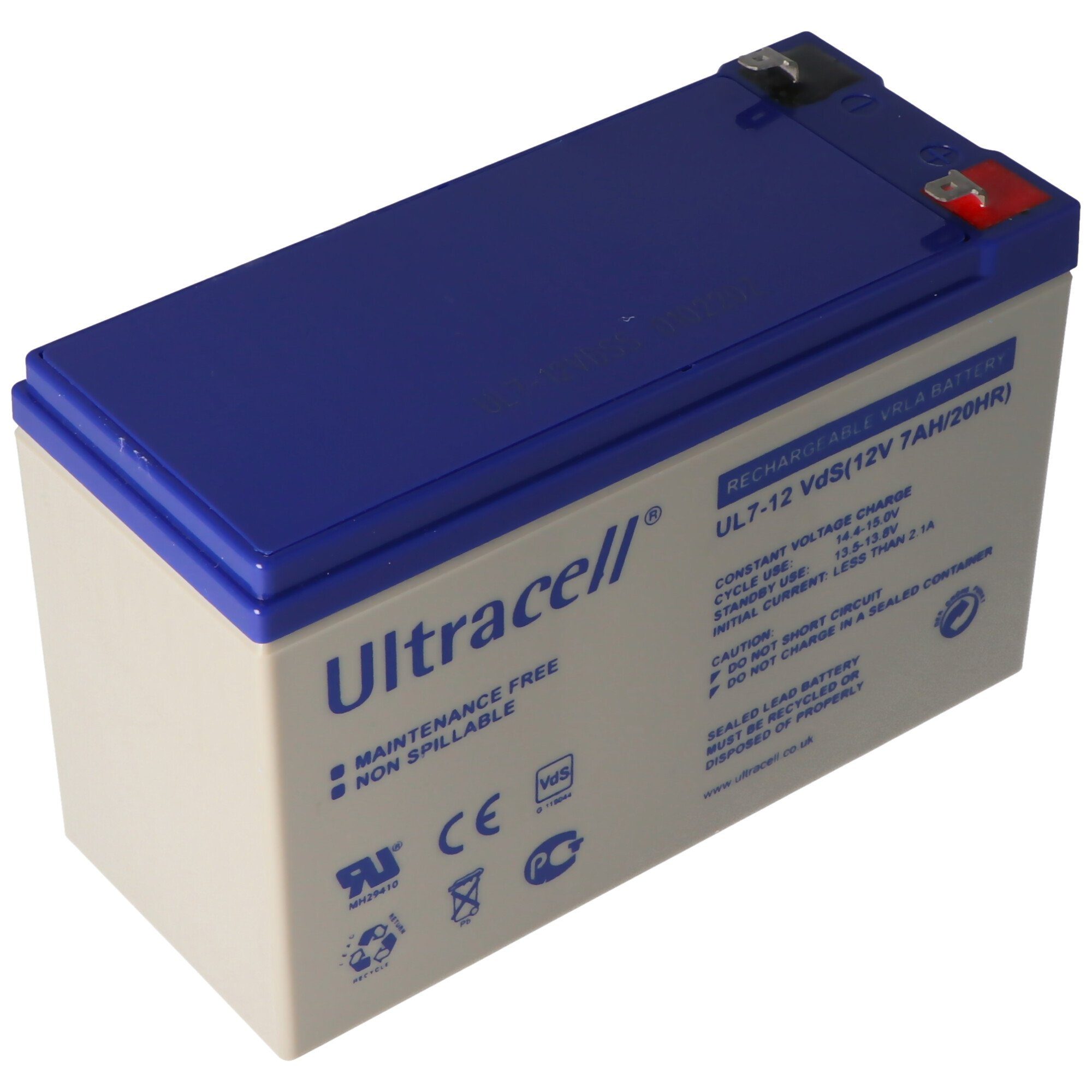 mit 4,8 Ultracell Kontakt 12 UL7-12 Faston (12,0 Ultracell Akku Ah 7,0 Volt Blei-Akku 187, 7000 V) mAh