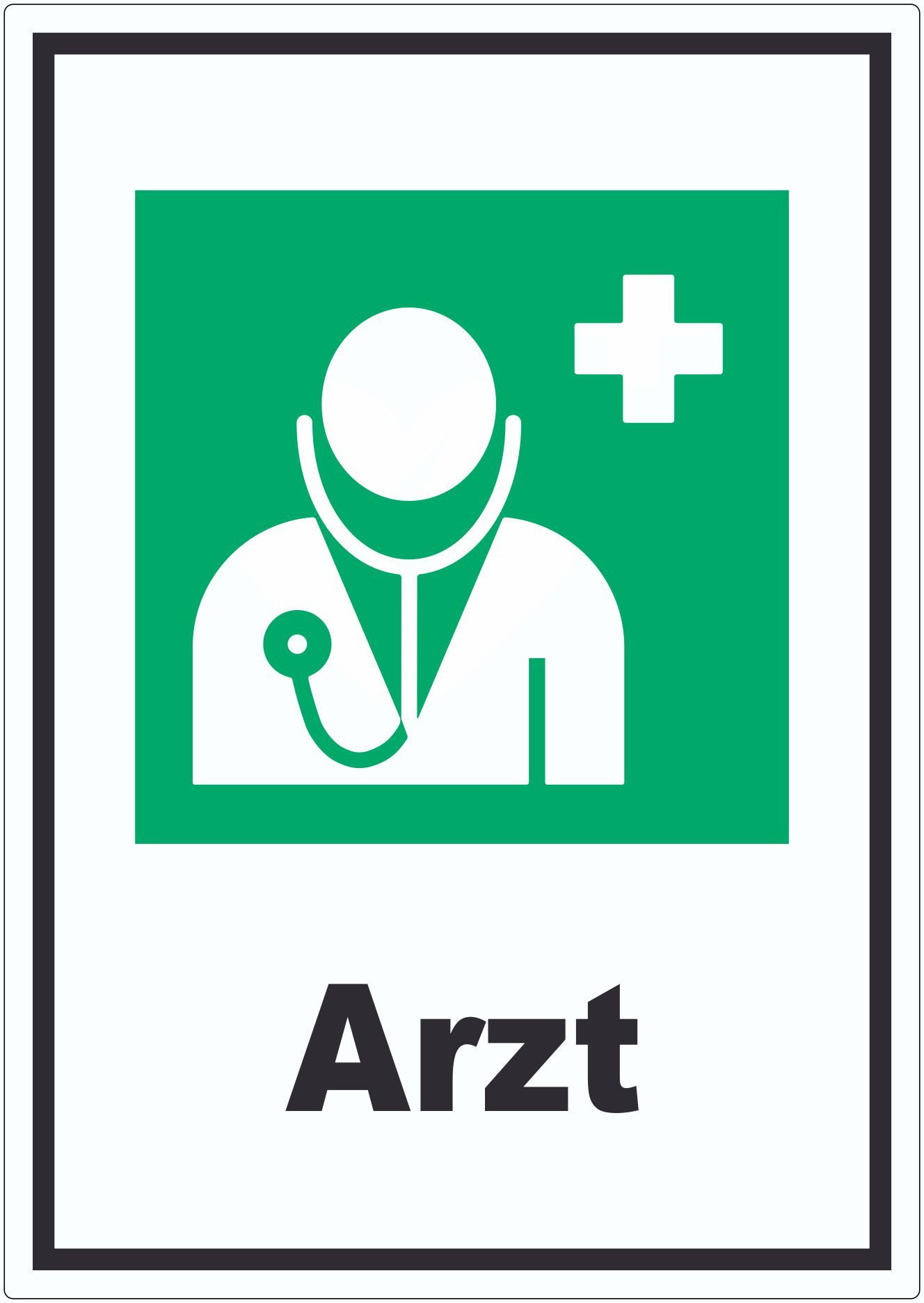 HB-Druck Aufkleber Arzt Aufkleber, wetterfest, UV-beständig, kratzfest