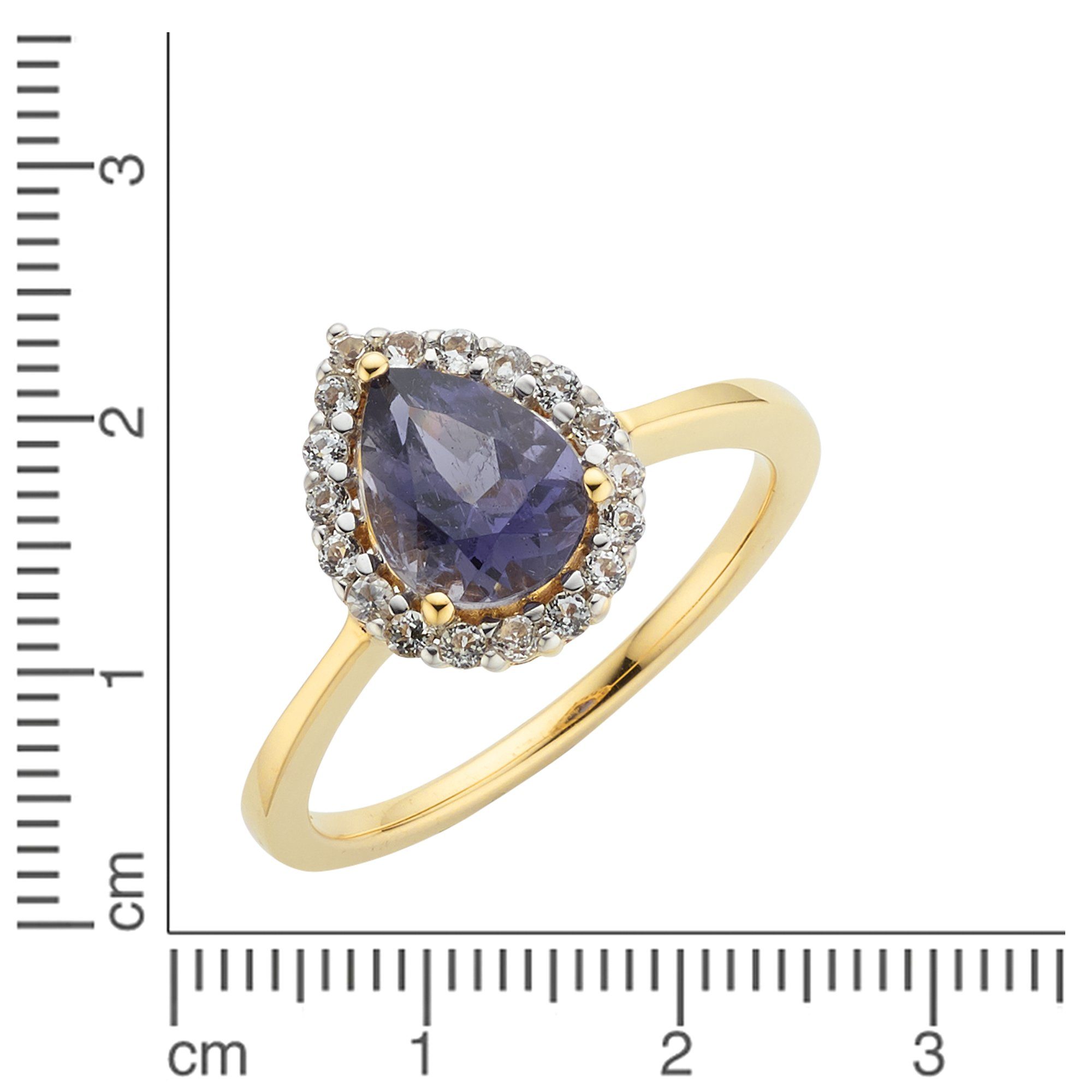 2. Bild von Fascination by Ellen K. Fingerring Gold 585 Ioltith + Weißtopas