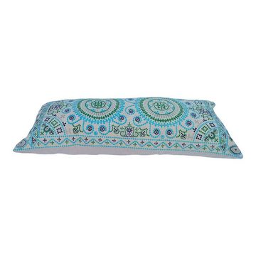 Casa Moro Dekokissen Orientalisches Ethno Kissen Magma 75x30 cm blau beige grün mit Füllung, Boho Mandala Kissen bestickt, Armlehnenkissen Rückenkissen, MD008