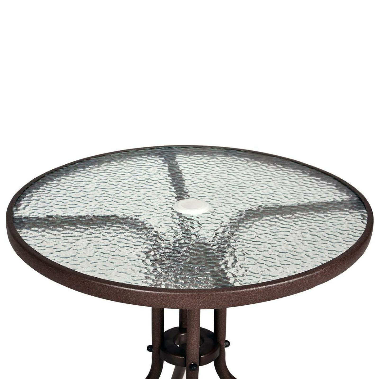 VCM Gartentisch Bistro Tisch mit Glasplatte günstig online kaufen