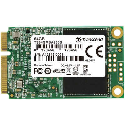 Transcend 230S 64 GB mSATA SSD-Festplatte (64 GB) Steckkarte"