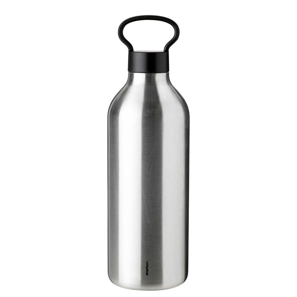 Stelton Thermobecher Tabi Isolierflasche 1 Liter - steel, Kunststoff, Silikone, stelton Tabi Isolierflasche 1 Liter - steel
