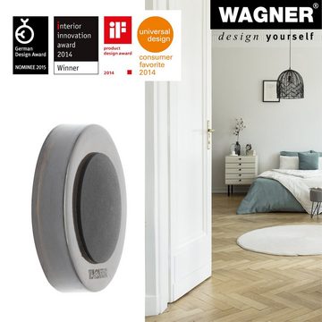 WAGNER design yourself Wandtürstopper Wandtürstopper SCREW OR GLUE - Ø 38 x 10 mm, diverse Farben, Puffer aus hochwertigem Metall/Kunststoff und Kautschuk, zum Schrauben oder Kleben