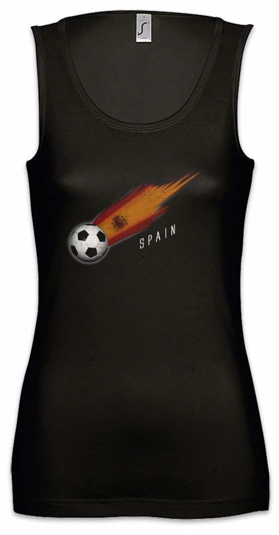 Urban Backwoods Tanktop Spain Football Comet I Ärmelloses Damen T-Shirt Spanien Fahne Spanisch Spanish Fußball Fussball Komet
