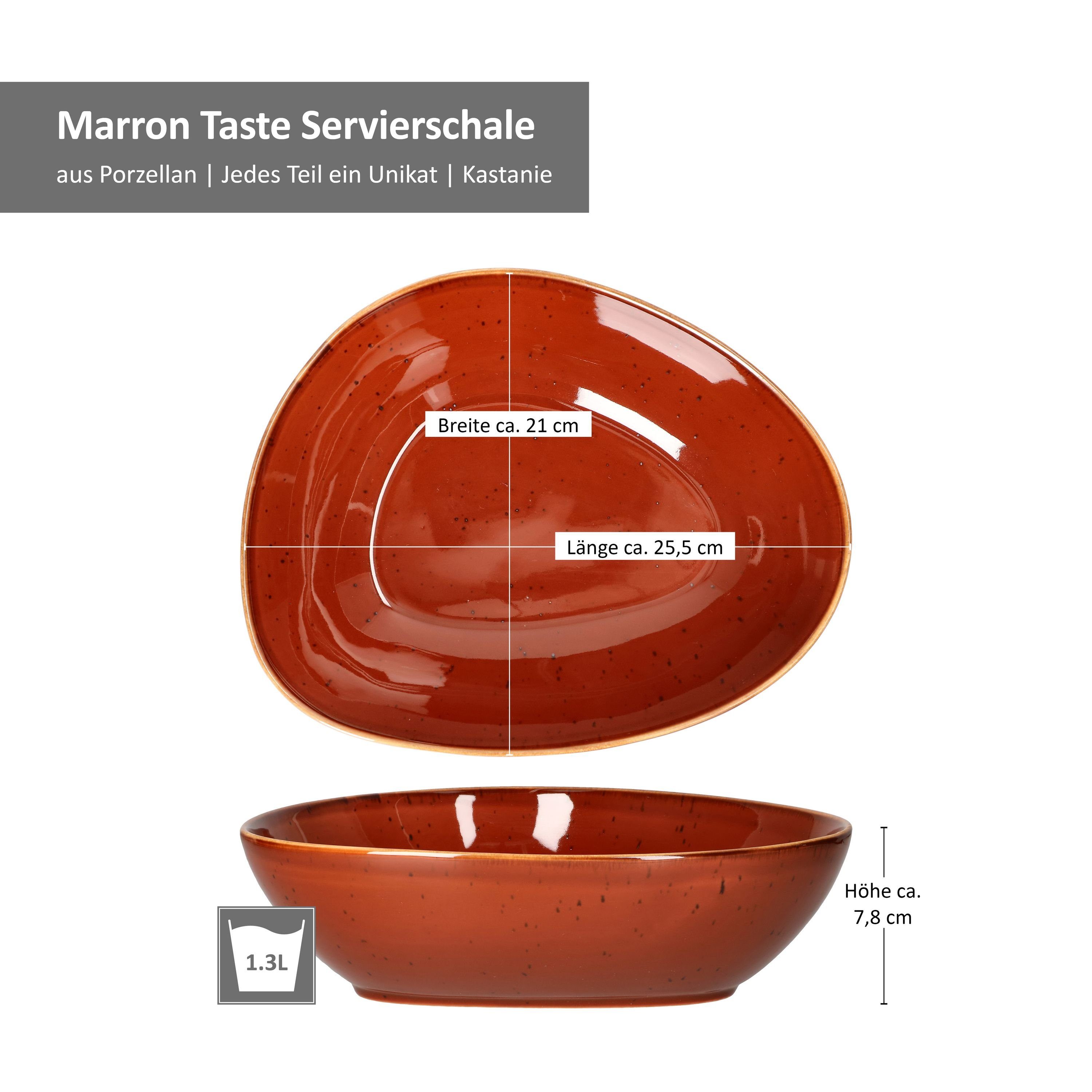 MamboCat Porzellan Servierschale Taste Marron 2er - Set Servierschale 211559,