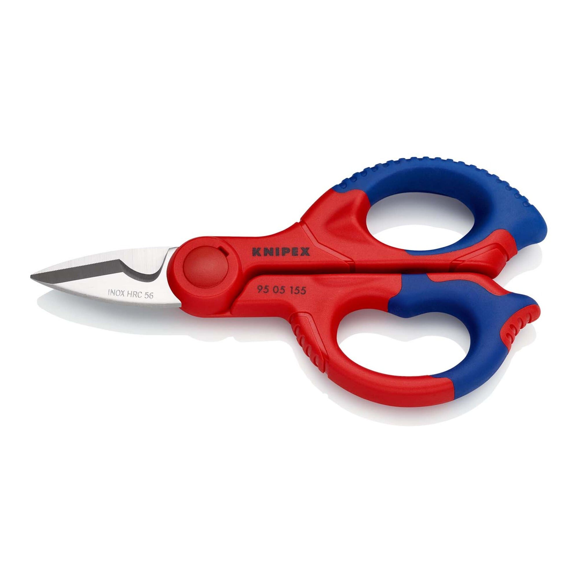 Knipex Kabelschere KNIPEX 95 05 155 SB Elektrikerscheren mit Mehrkomponenten-Hüllen