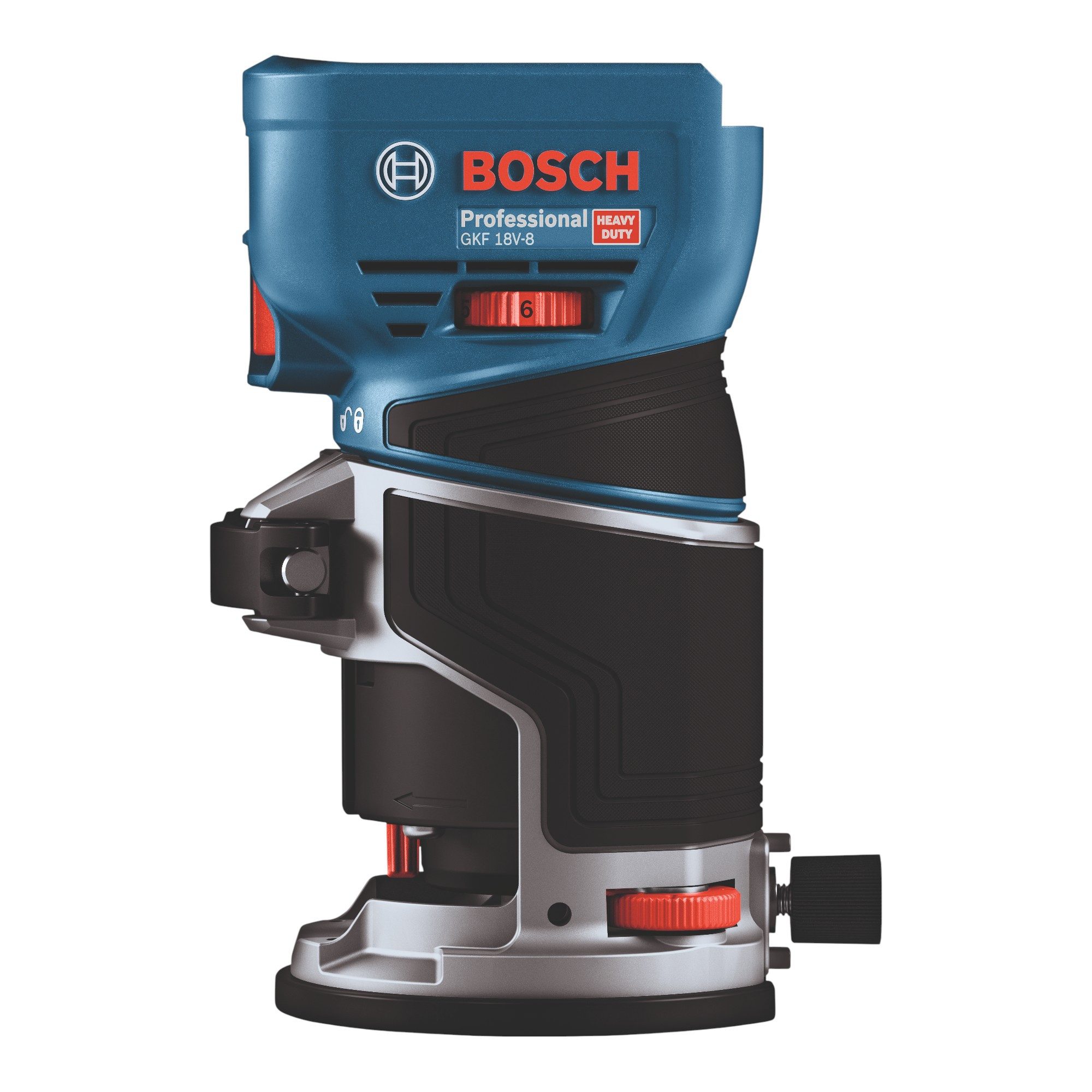 Bosch Professional Oberfräse GKF 18V-8 Professional Akku Kantenfräse 18 V 8,0 mm Brushless + 2x