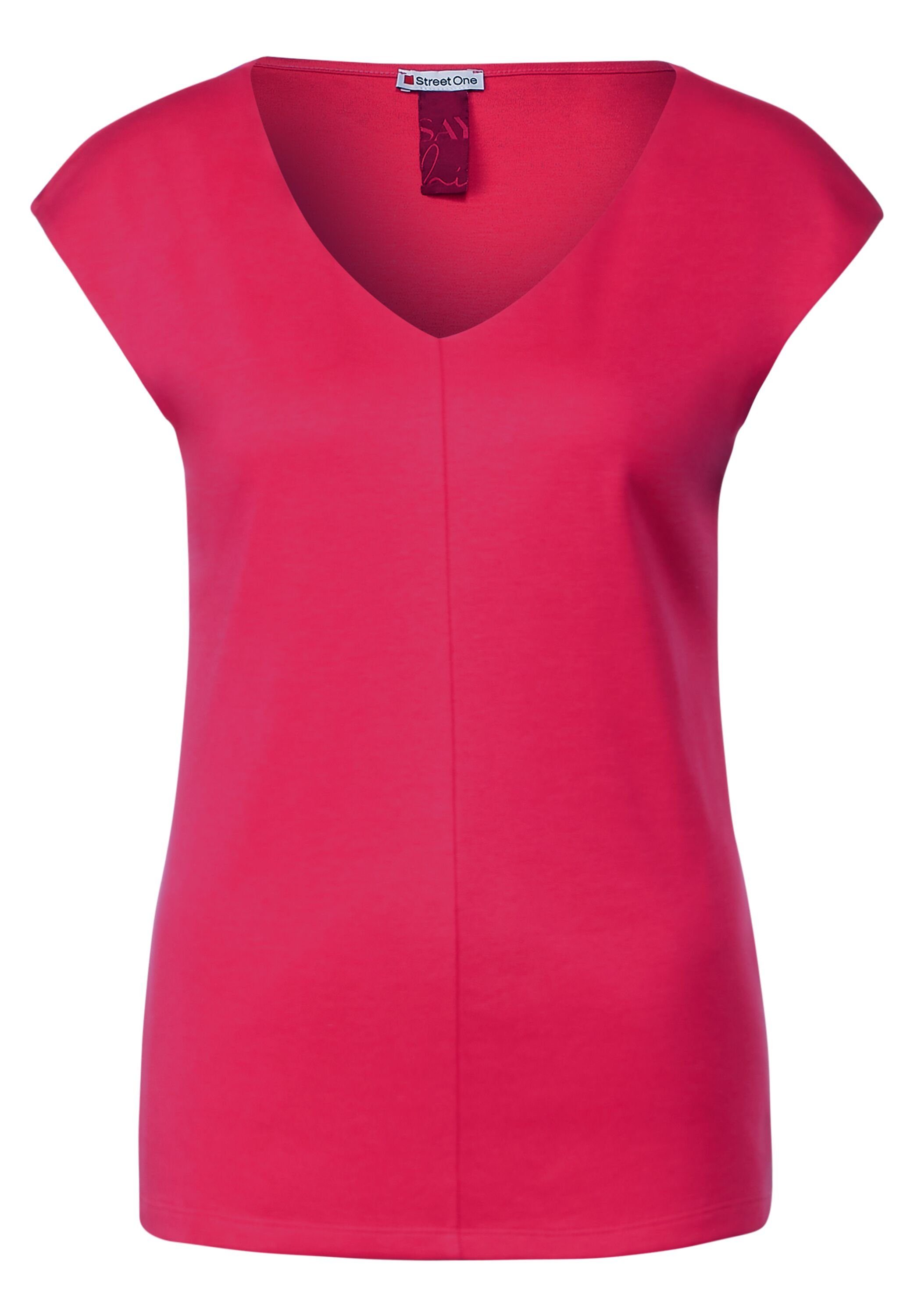 blossom STREET in Unifarbe coral ONE T-Shirt