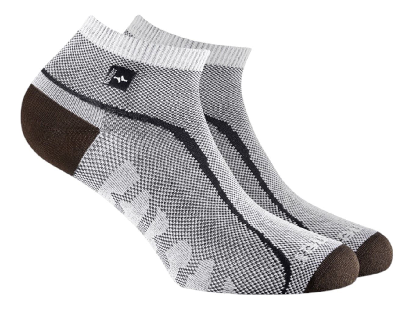 Rohner Socks Sportsocken R-Ultra Light (leicht, perfekte Passform) weiss/grau - 1 Paar